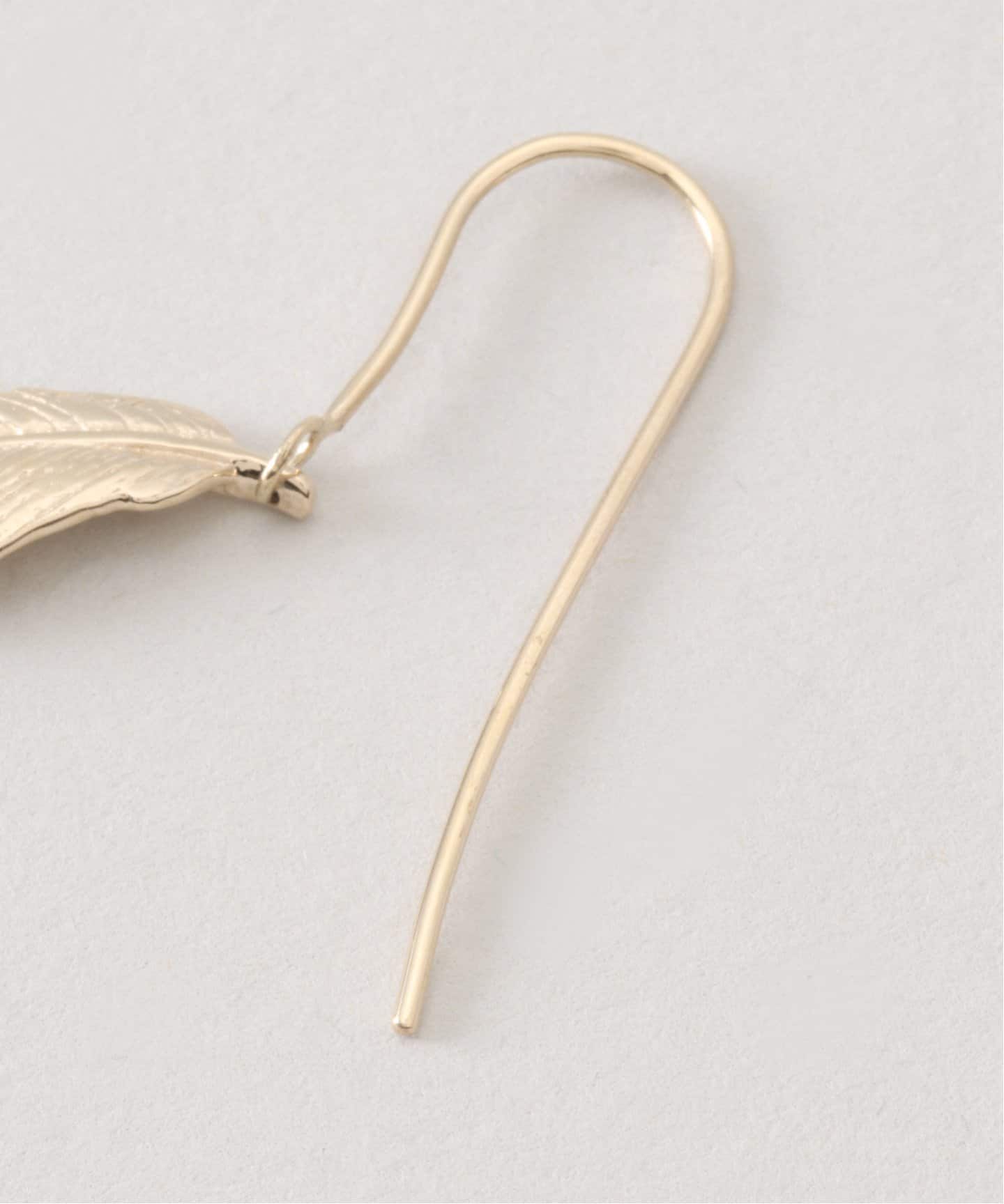 Manon Jewelry/マノンジュエリー】Feather ピアス（S）14k YG