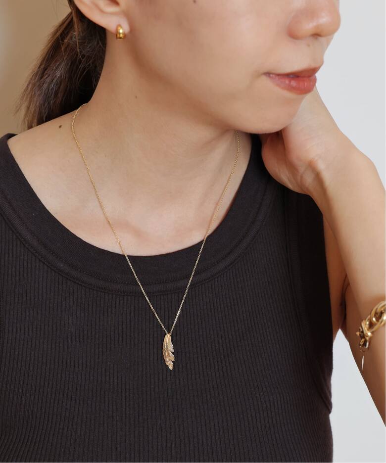 Manon Jewelry/マノンジュエリー】Feather ネックレス（S）14k YG 18 