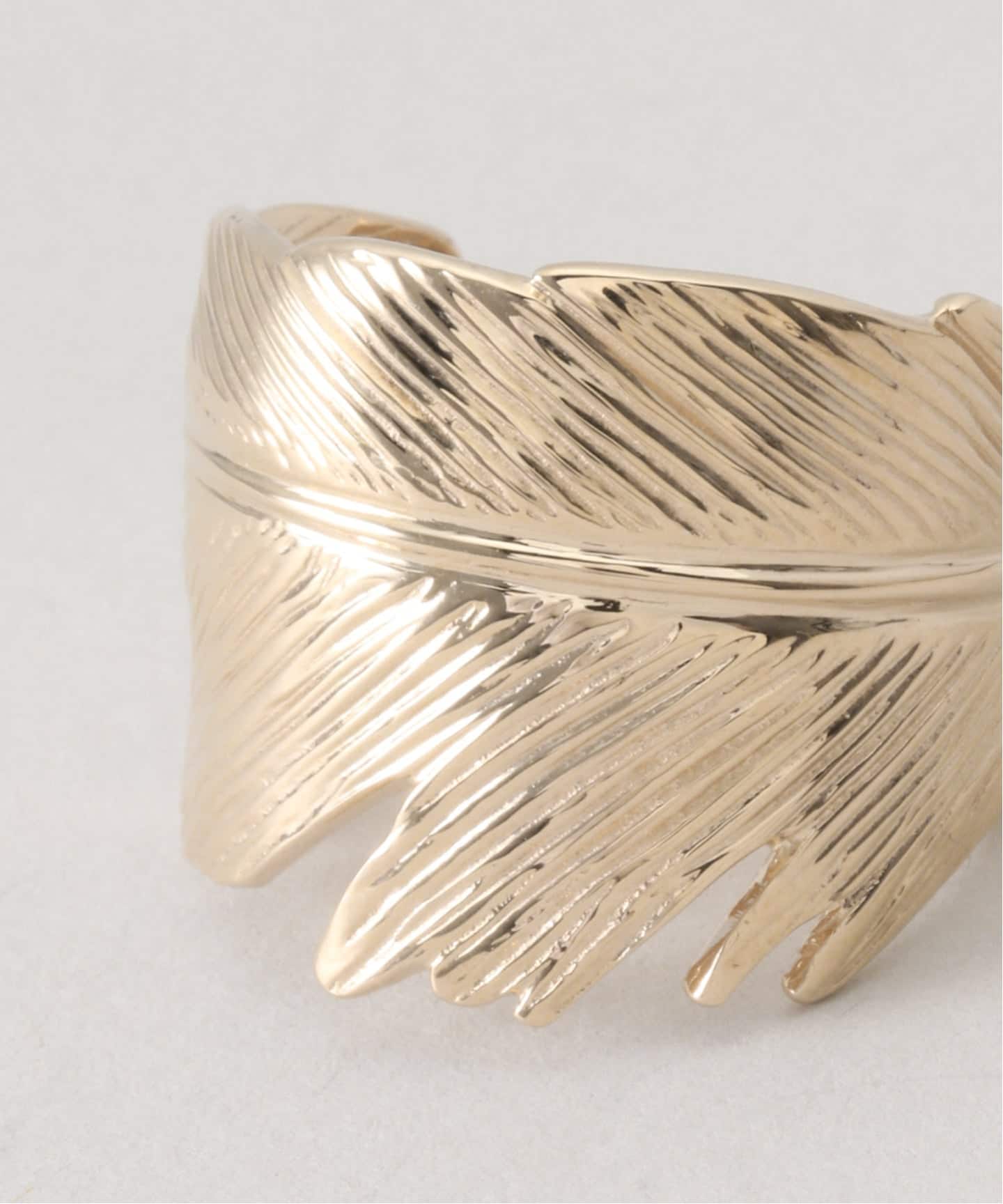 Manon Jewelry/マノン ジュエリー】Feather リング（6.5）14k YG