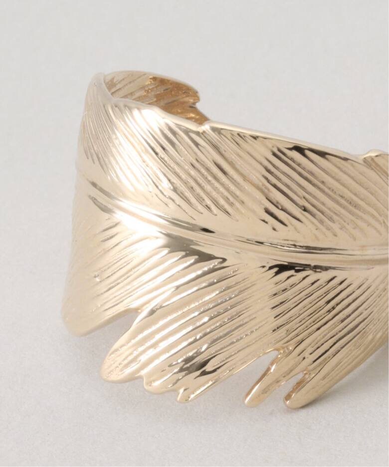 Manon Jewelry/マノン ジュエリー】Feather リング（7.5）14k YG 