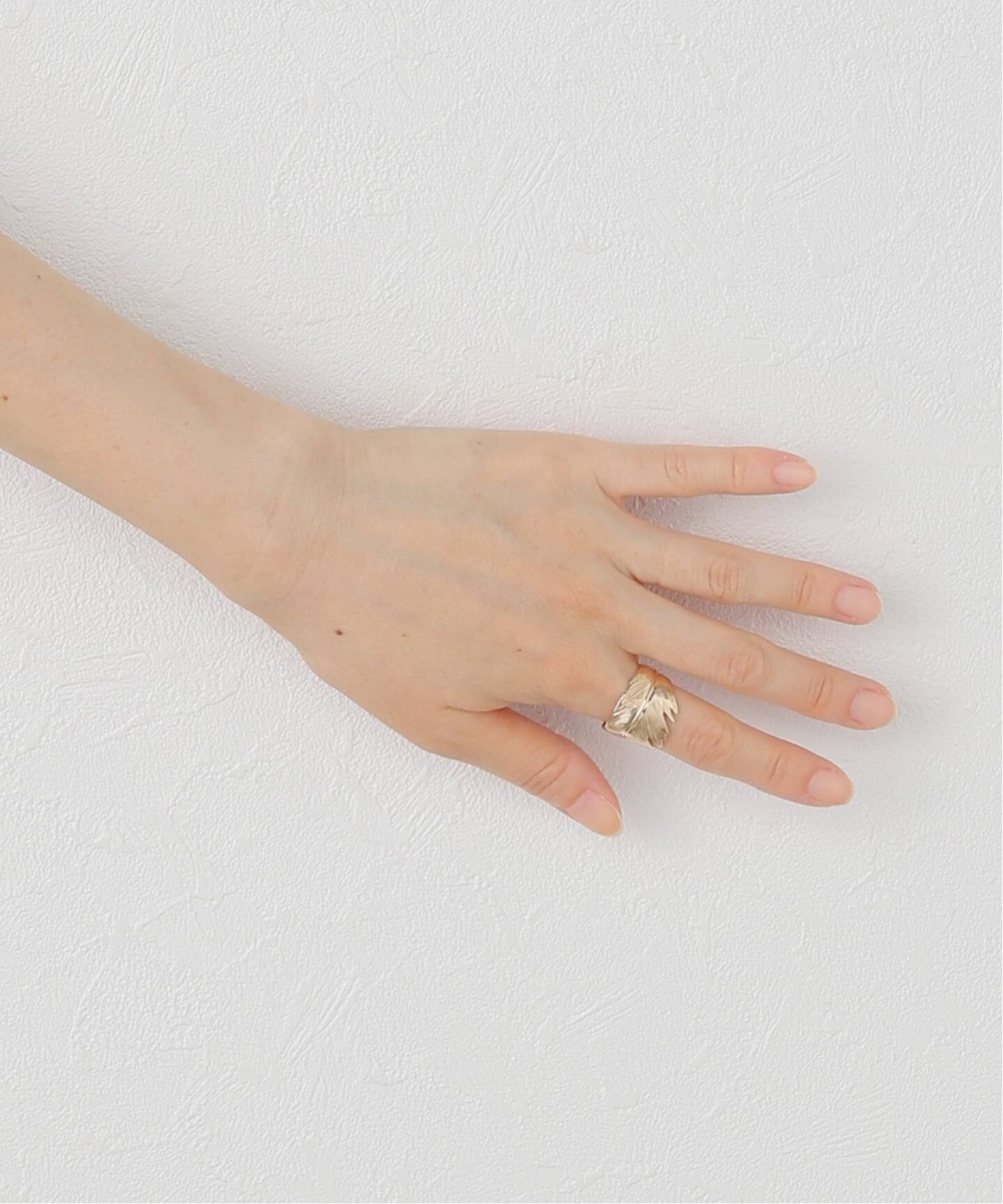 Manon Jewelry/マノン ジュエリー】Feather リング（7.5）14k YG