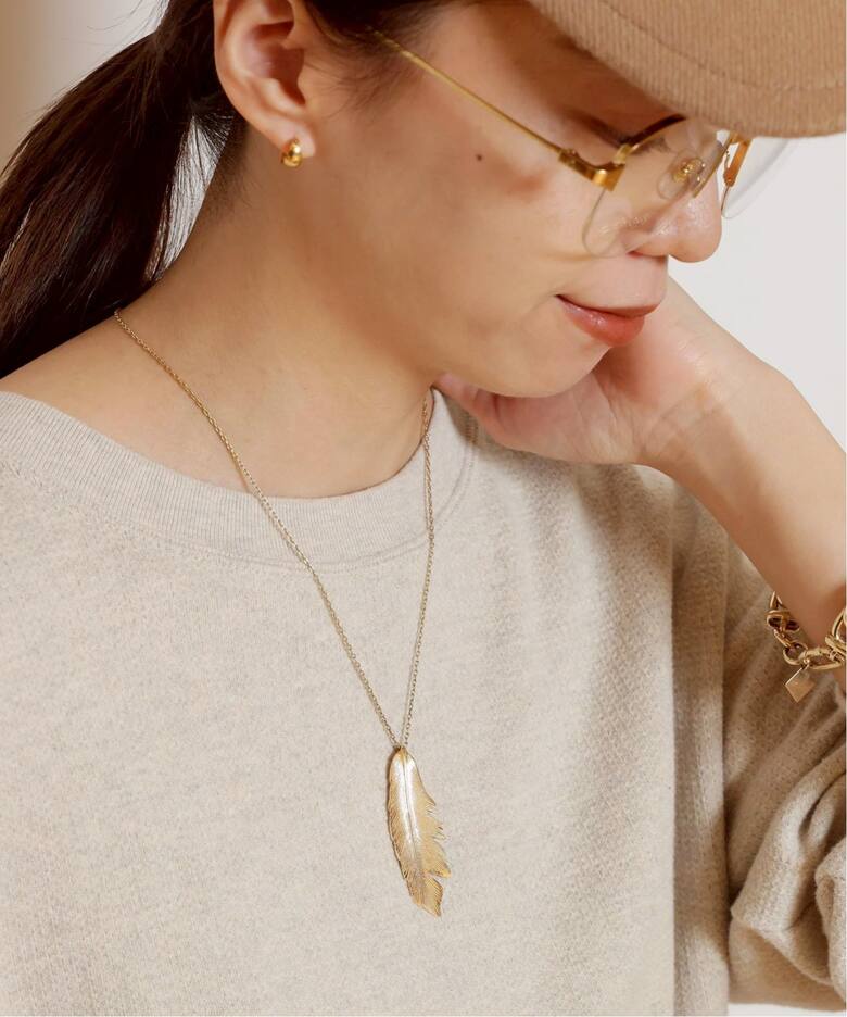 Manon Jewelry/マノン ジュエリー】Feather (Big)47.5chain ネックレス 