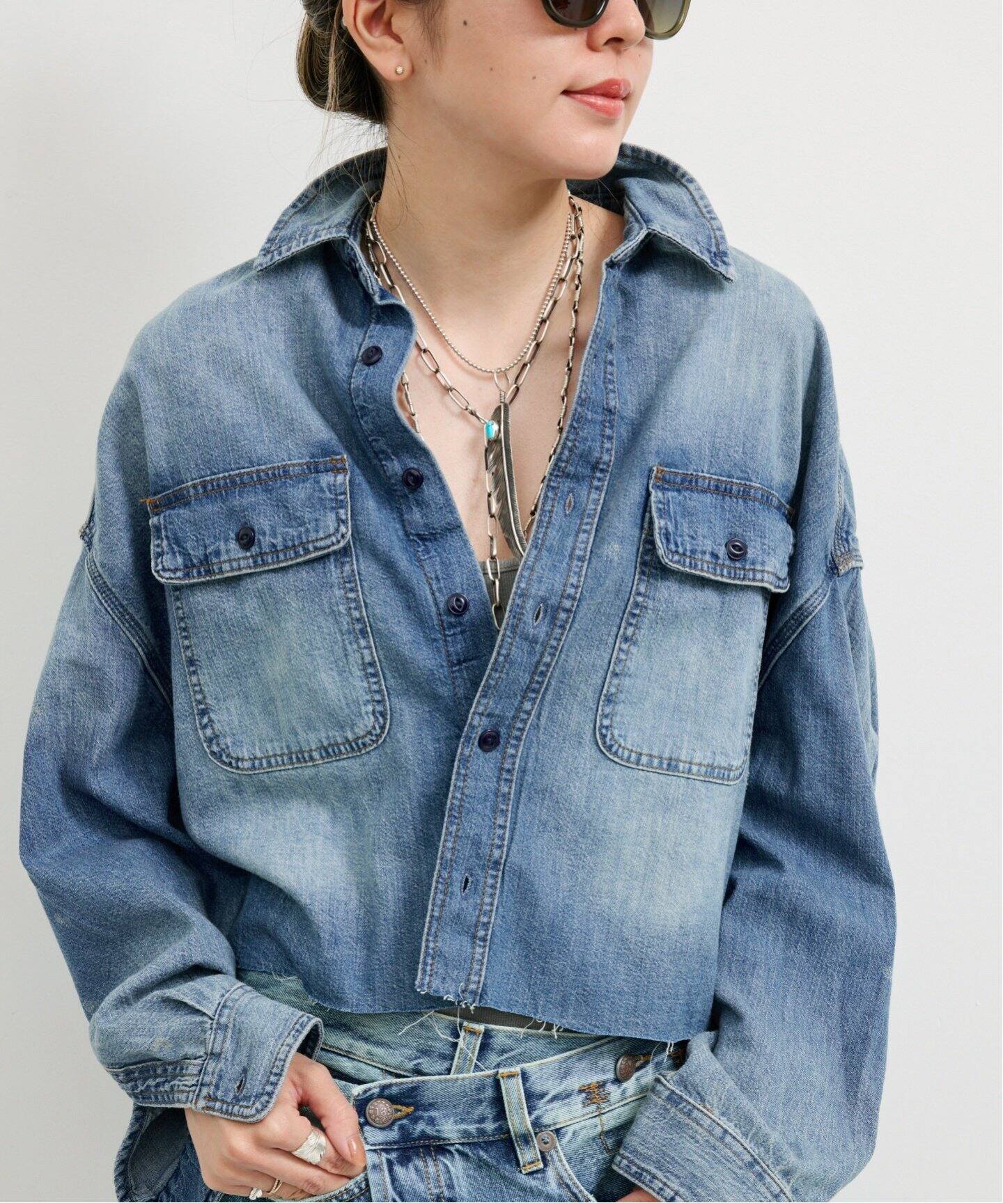 HARPO/アルポ】 FEATHER PENDANT NECKLACE（ネックレス）｜L 