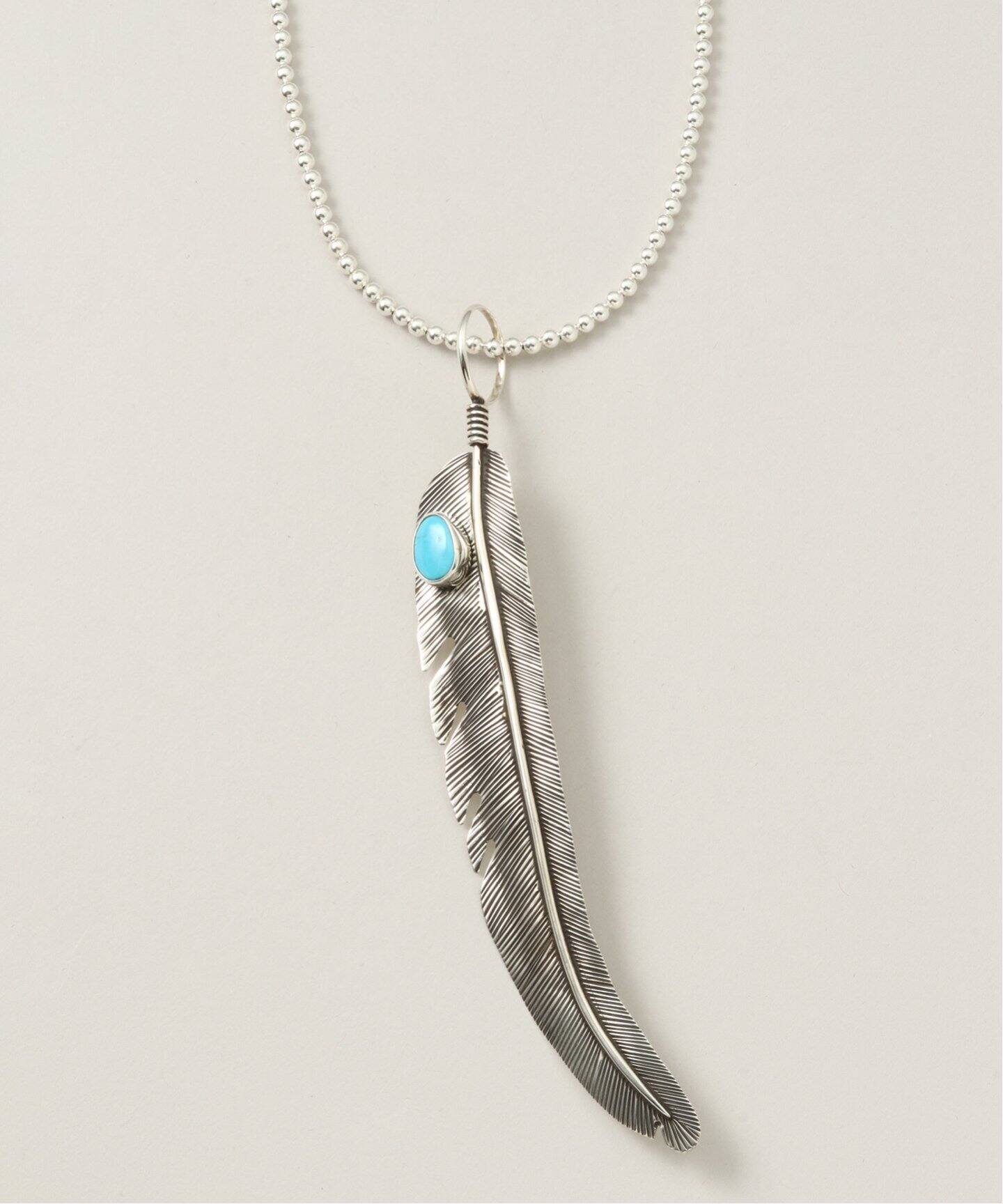HARPO/アルポ】 FEATHER PENDANT NECKLACE（ネックレス）｜L