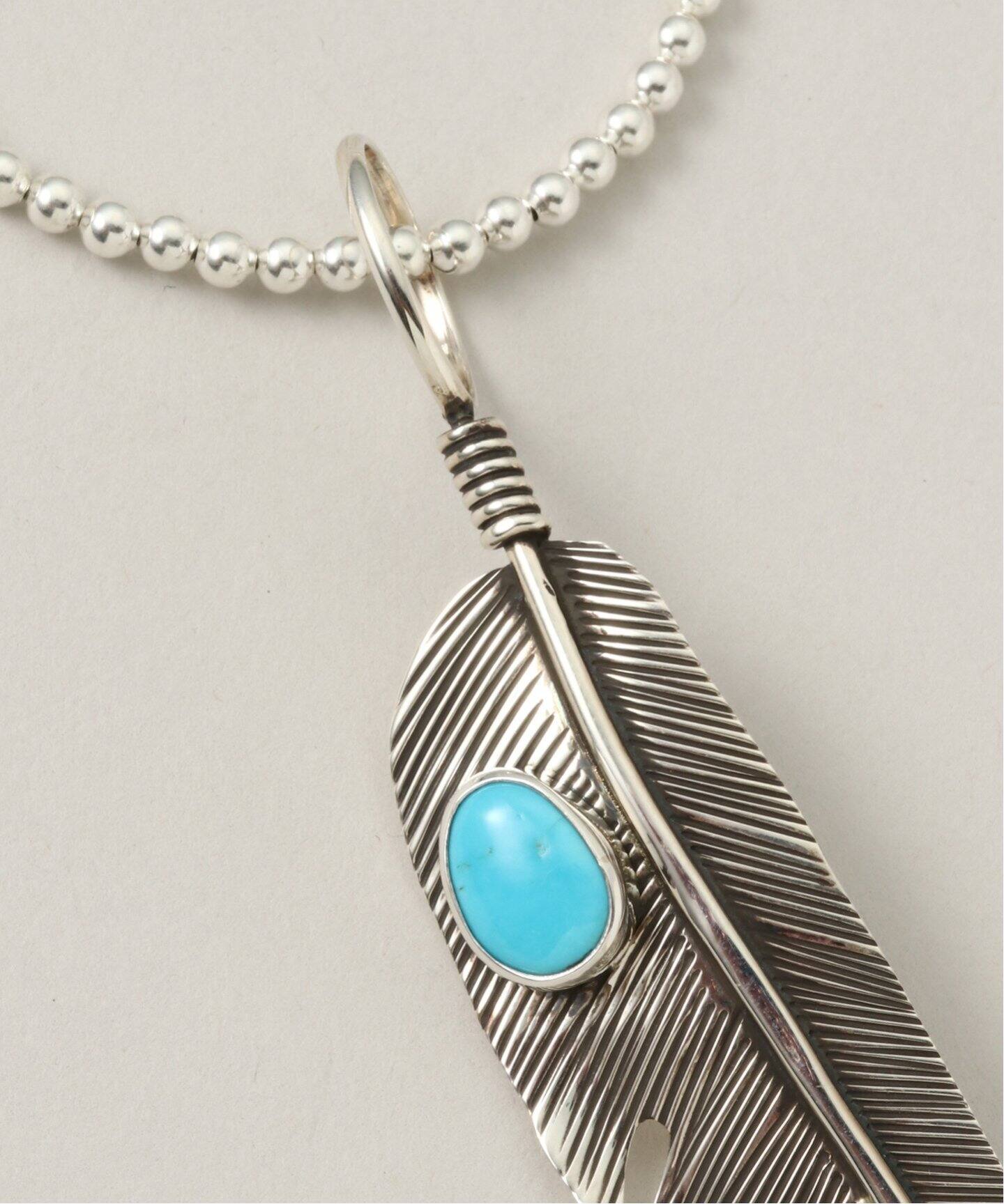HARPO/アルポ】 FEATHER PENDANT NECKLACE（ネックレス）｜L 