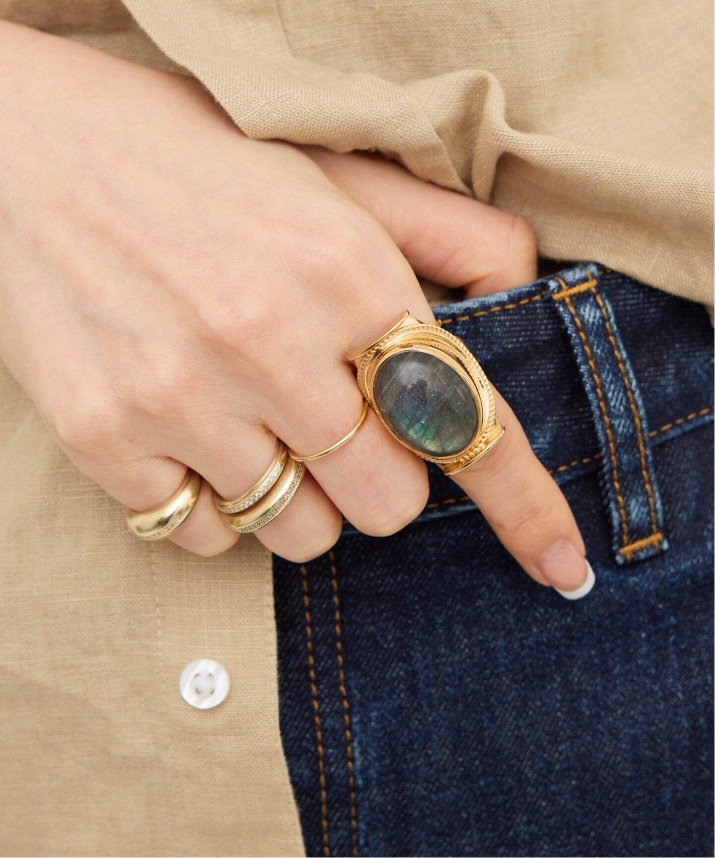 MARIHA/マリハ】 Labradorite Ring（リング）｜L 