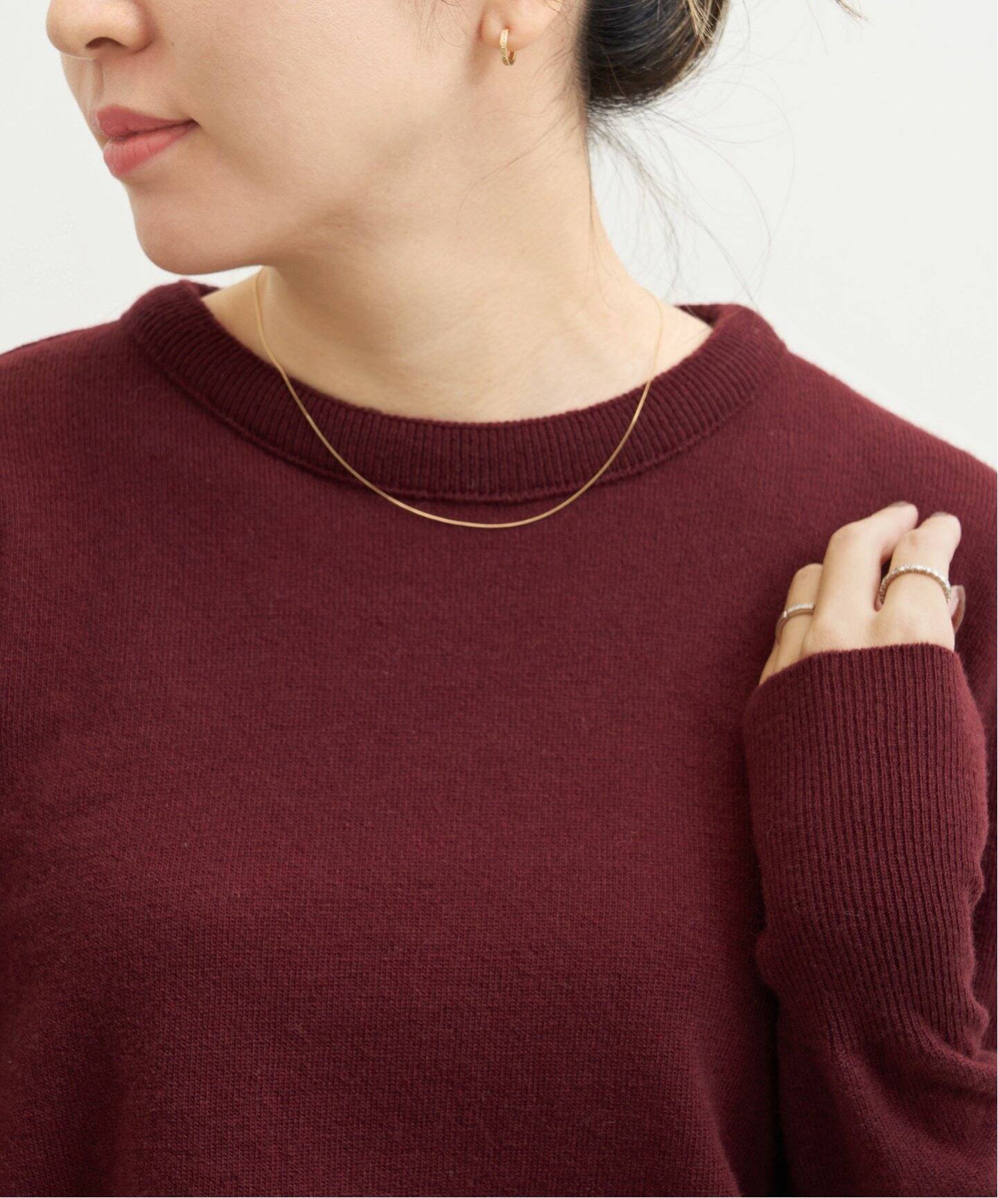GIGI/ジジ】 Gold line necklace 42cm（ネックレス）｜L