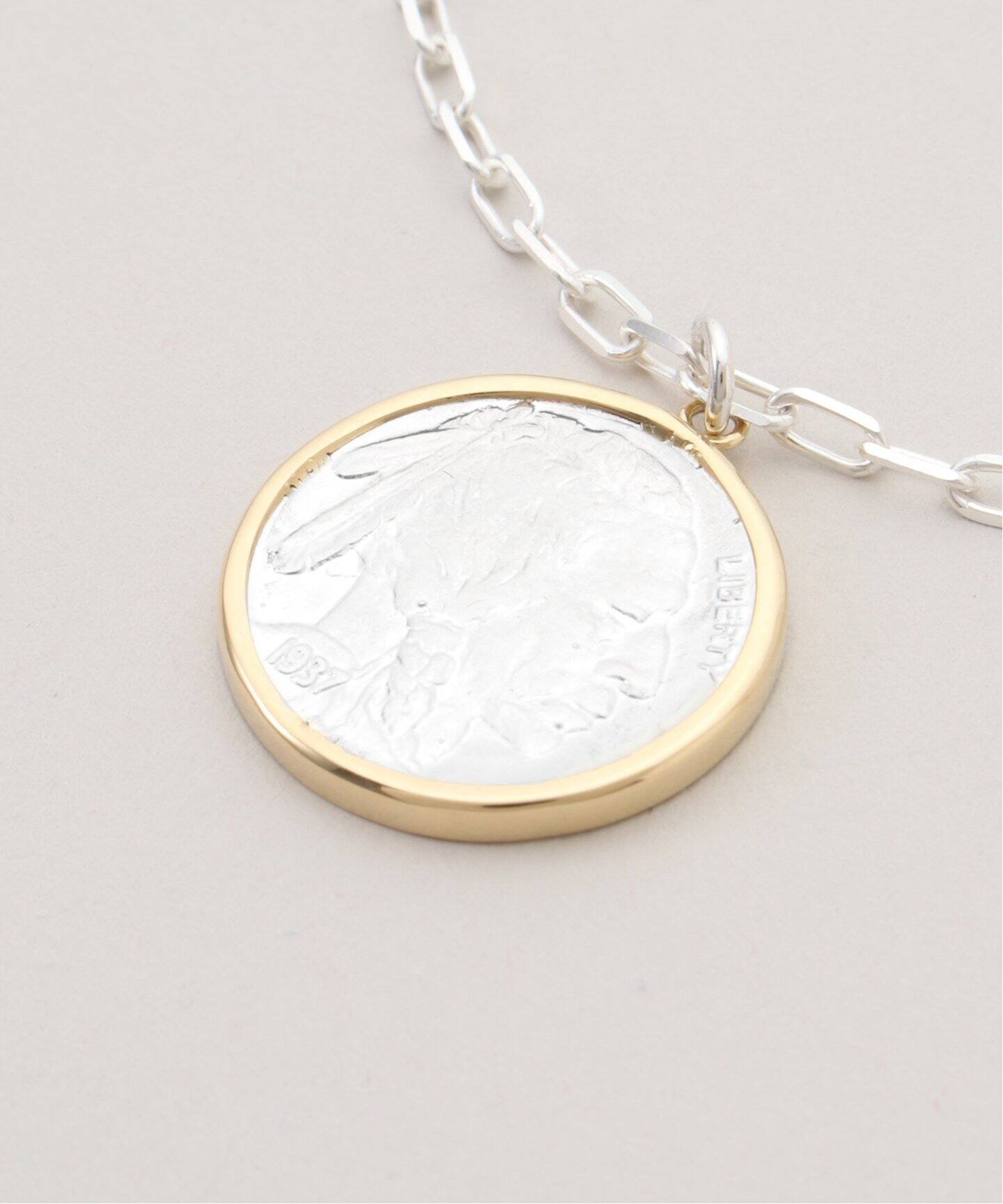 【最終価格】GIGI ARTEMIS コインネックレス SV K18 GIGI/ジジ】 Artemis native coin necklace（ネックレス）｜L