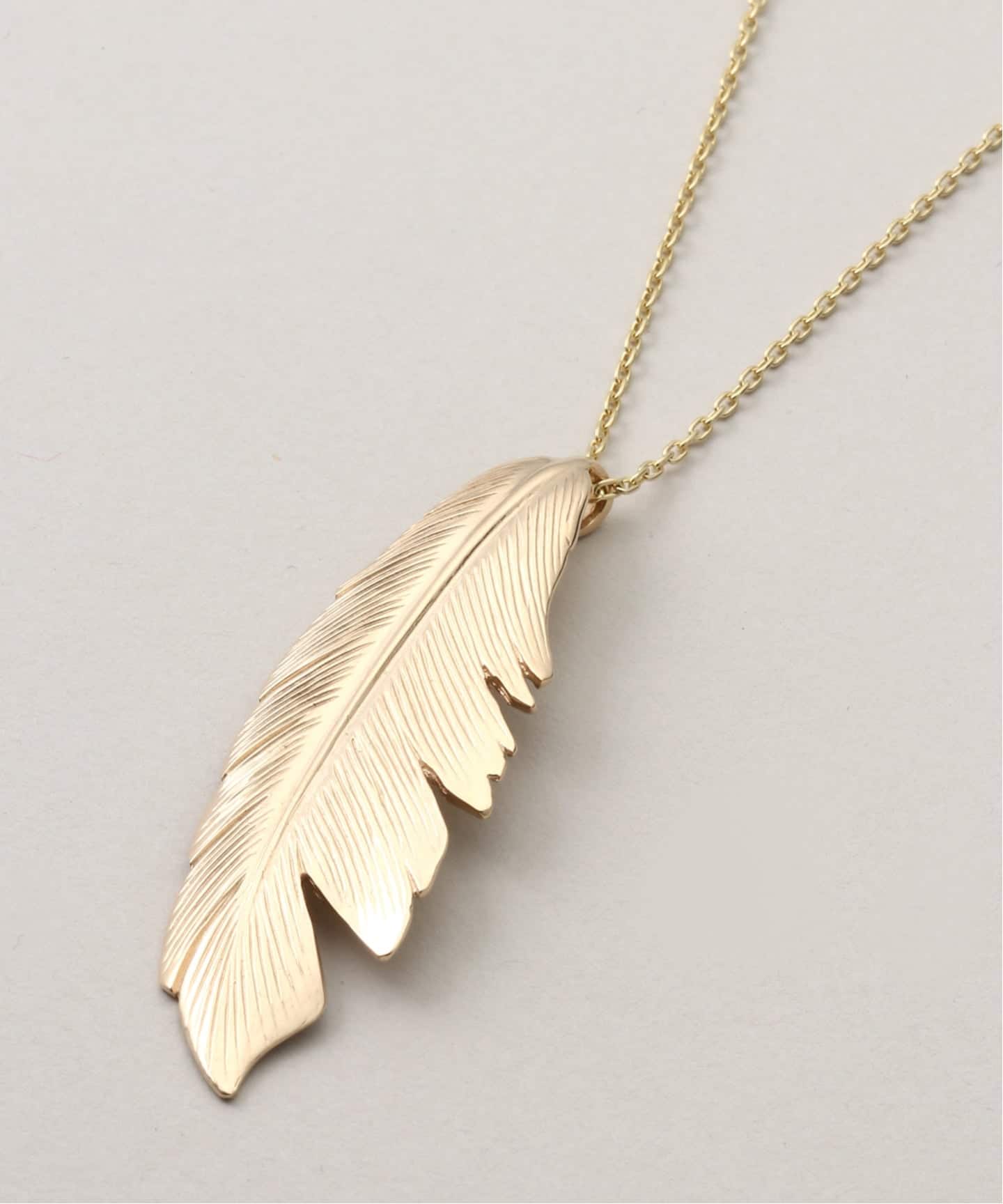 新品☆Manonフェザーネックレス MANON JEWELRY/マノン ジュエリー】 feather pendant 47.5cm