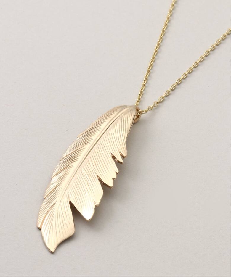 MANON JEWELRY/マノン ジュエリー】 feather pendant 47.5cm Necklace 
