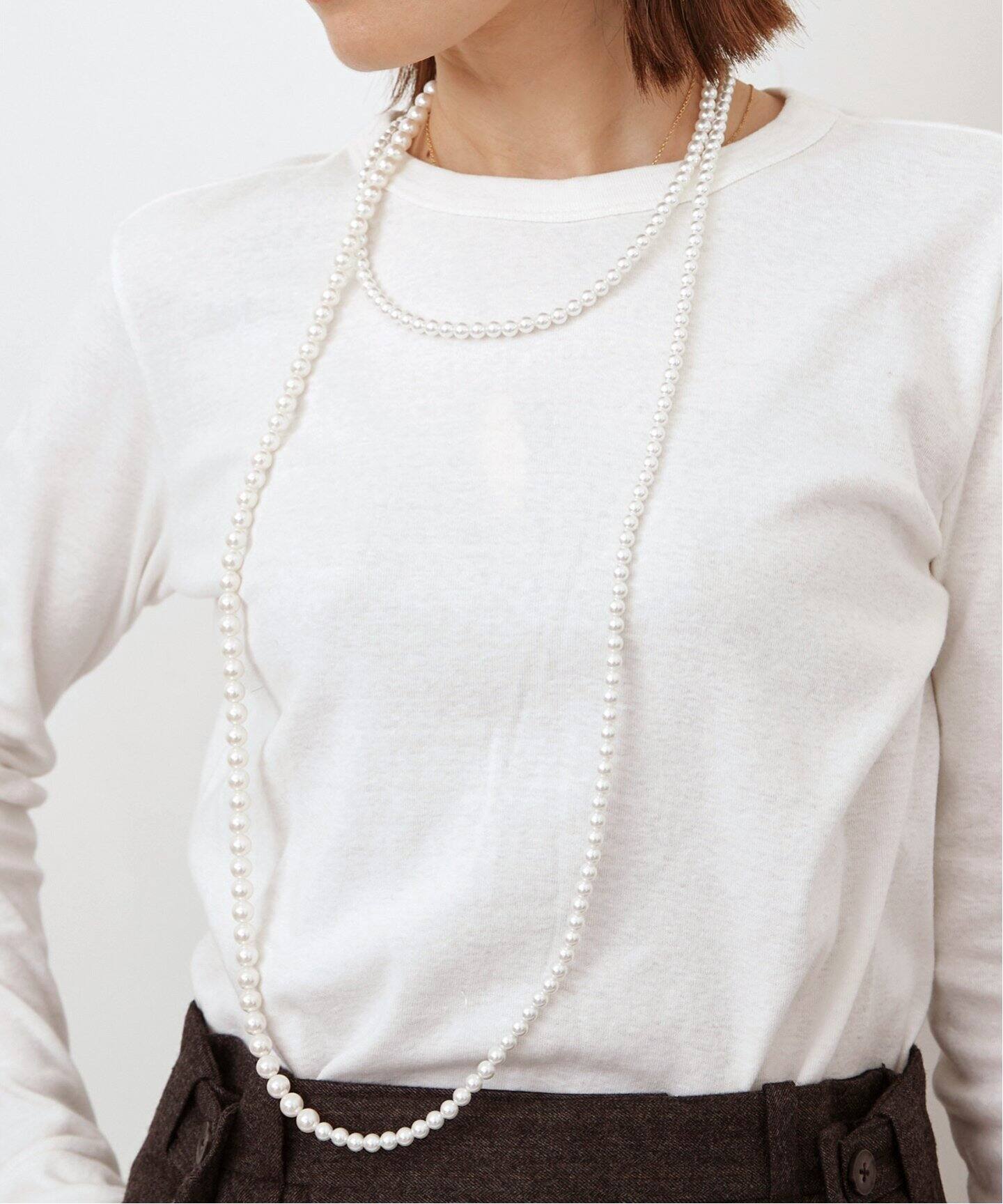 ペリーヌ PERRINE TAVERNITI/ペリーヌ タヴェルニティ】 PEARL LONG NECKLACE(ネックレス)|L'Appartement(アパルトモン)の通販|BAYCREW'S STORE