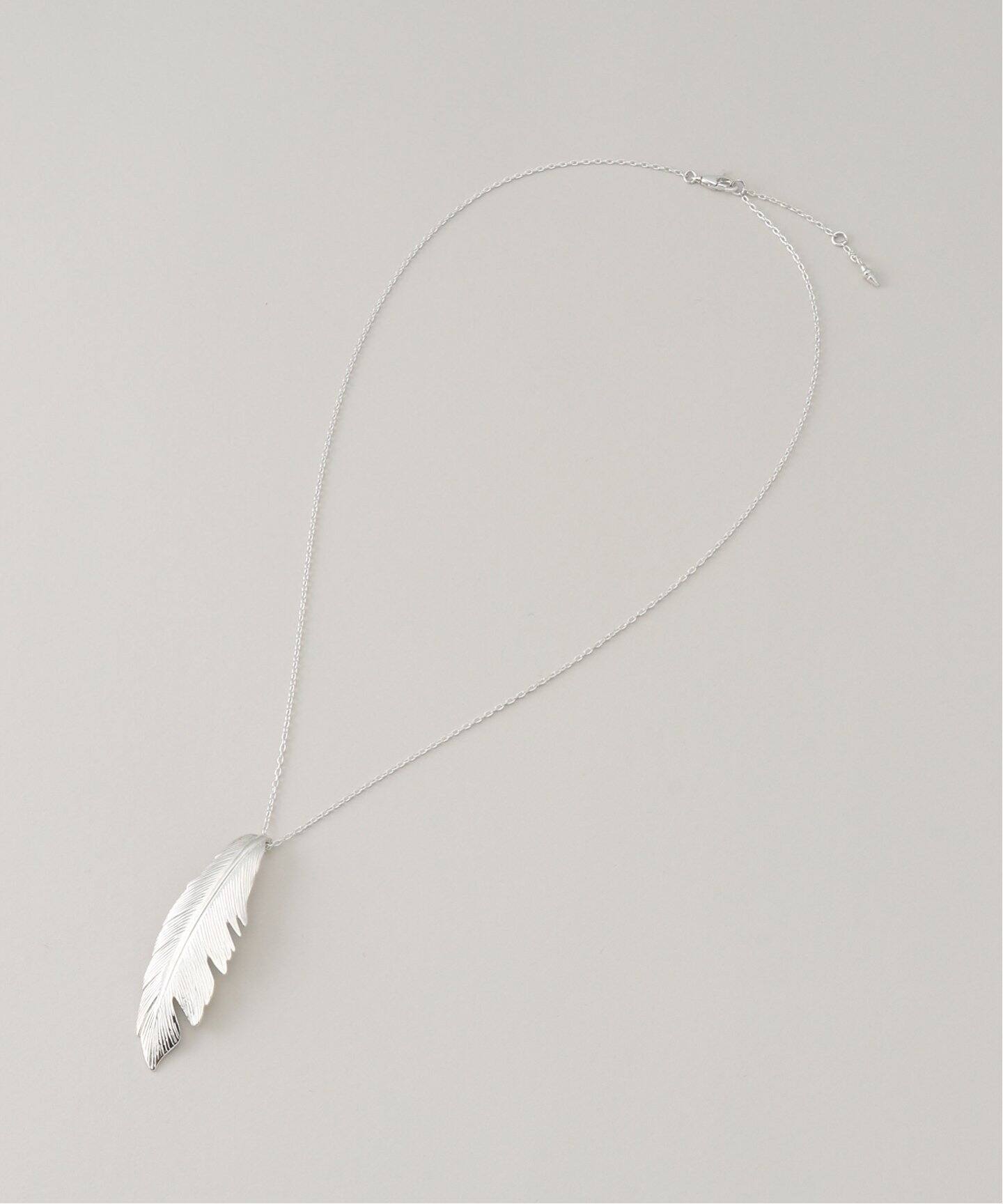 MANON JEWELRY/マノン ジュエリー】 feather pendant 47.5cm necklace 