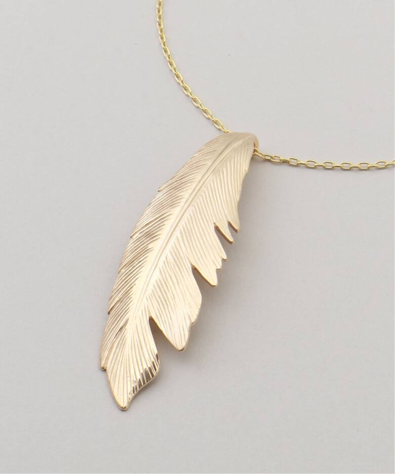MANON JEWELRY/マノン ジュエリー】 feather pendant big thic 