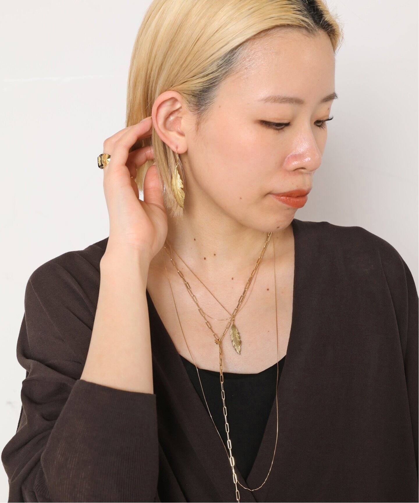 予約》【GIGI/ジジ】フェザーショートネックレス（ネックレス）｜AP 
