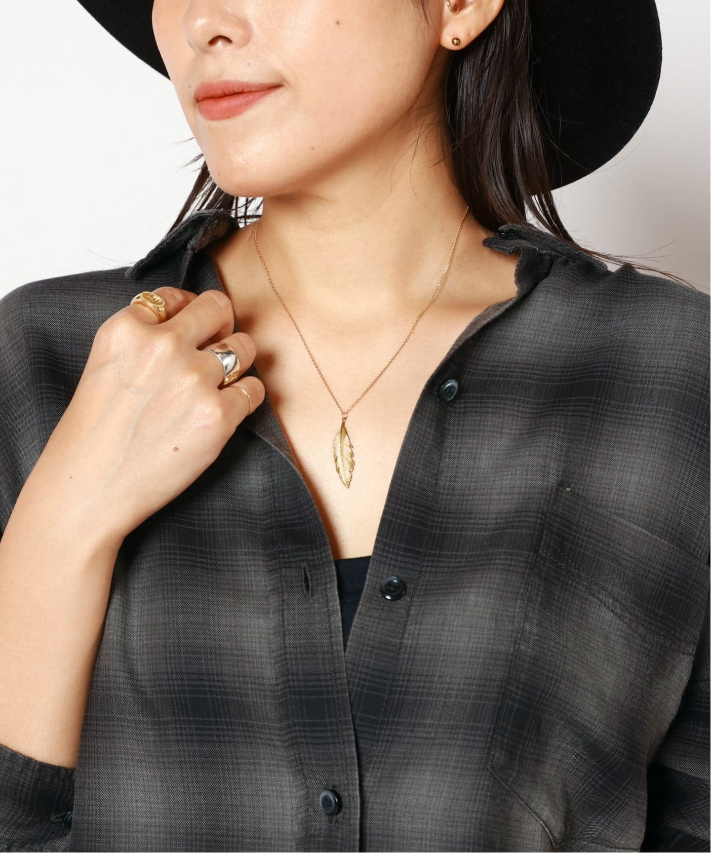 GIGI/ジジ】フェザーショートネックレス（ネックレス）｜AP