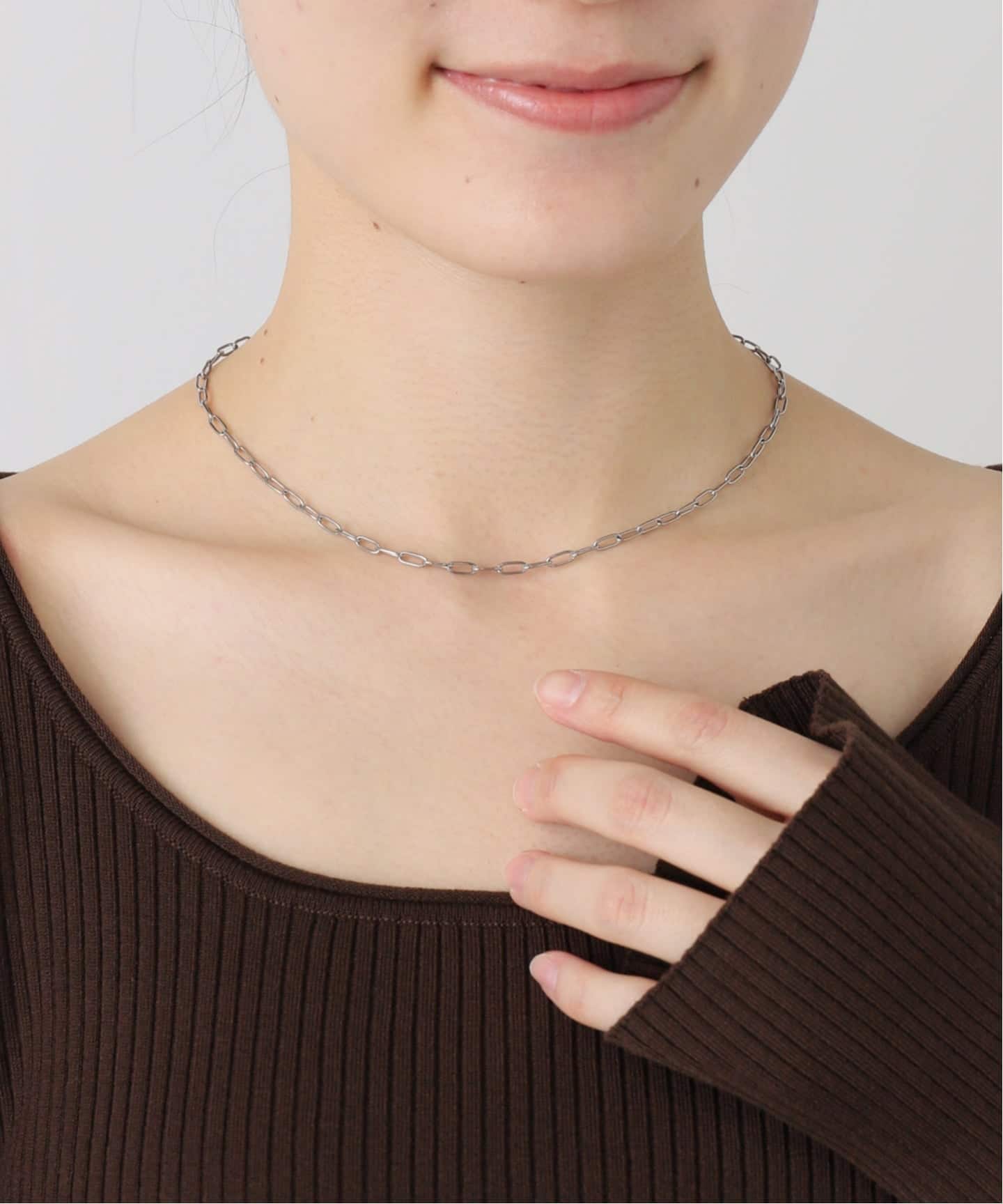 シンプルチェーンショートネックレス（ネックレス）｜B.C STOCK（ベー