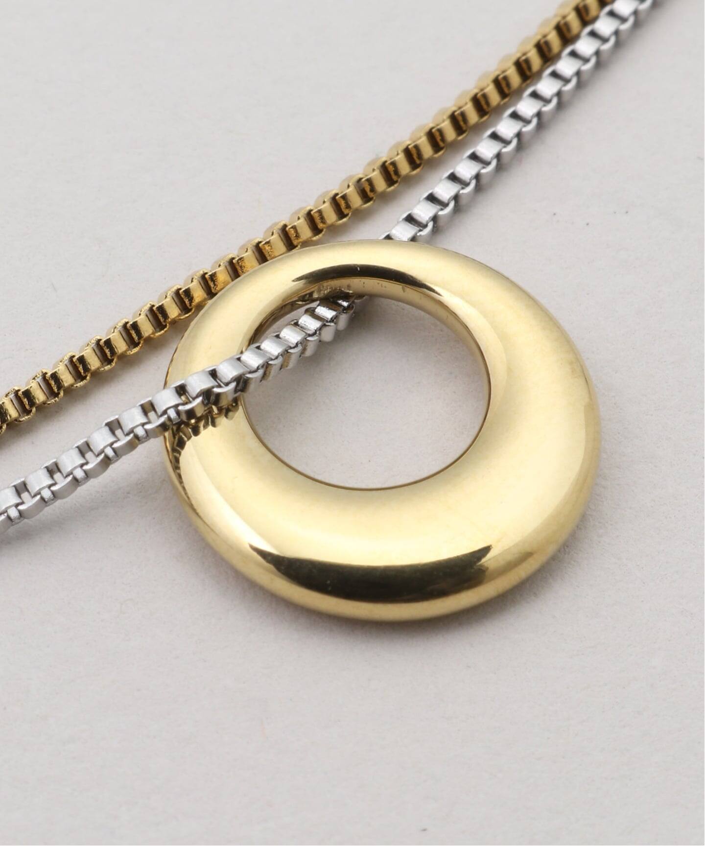 リングトップ2連ネックレス（ネックレス）｜B.C STOCK（ベーセー