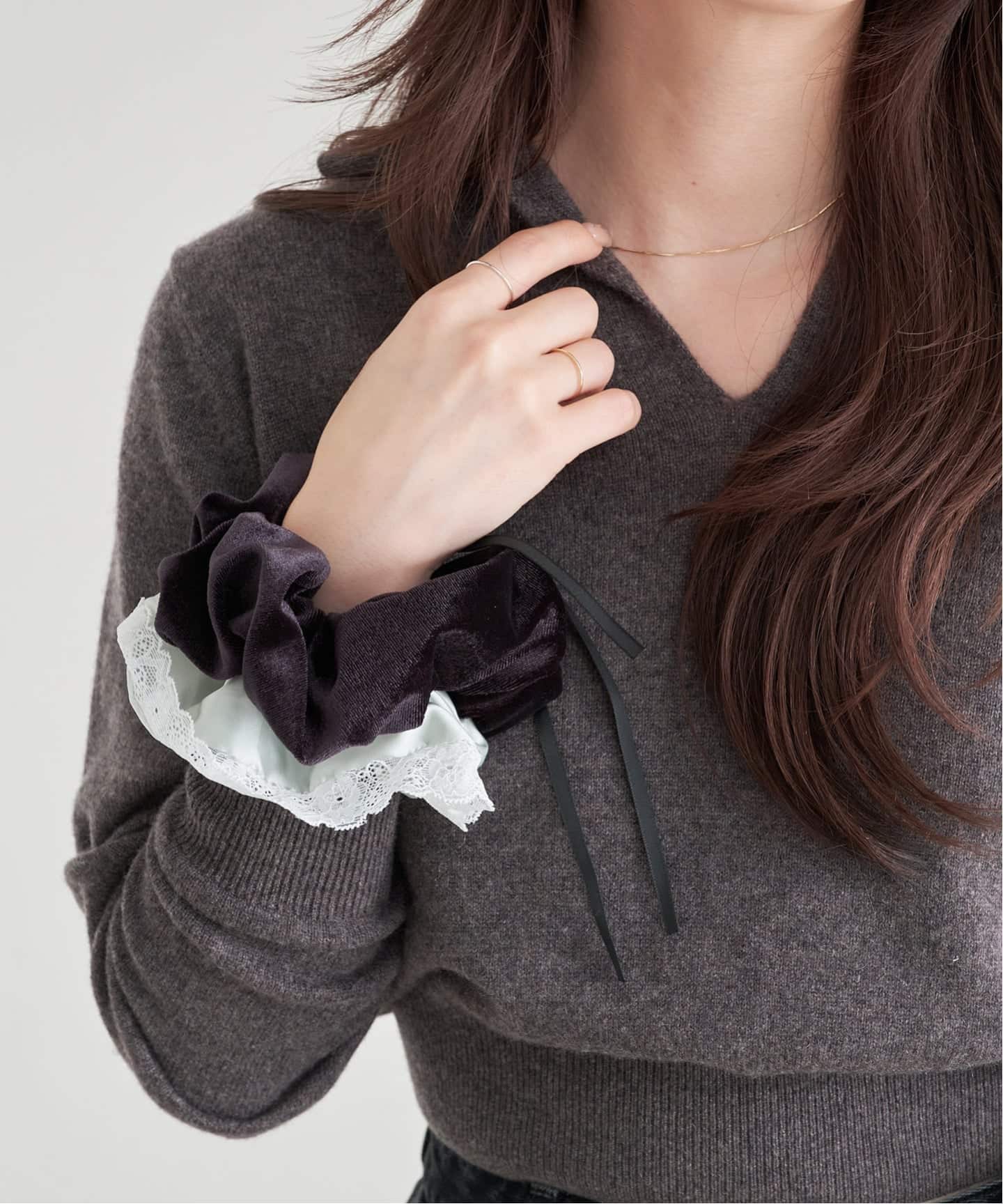 le decore le talon lady ribbon ミュール WEB限定》Le decore / ル デコレ 5cm lady ribbonパンプス