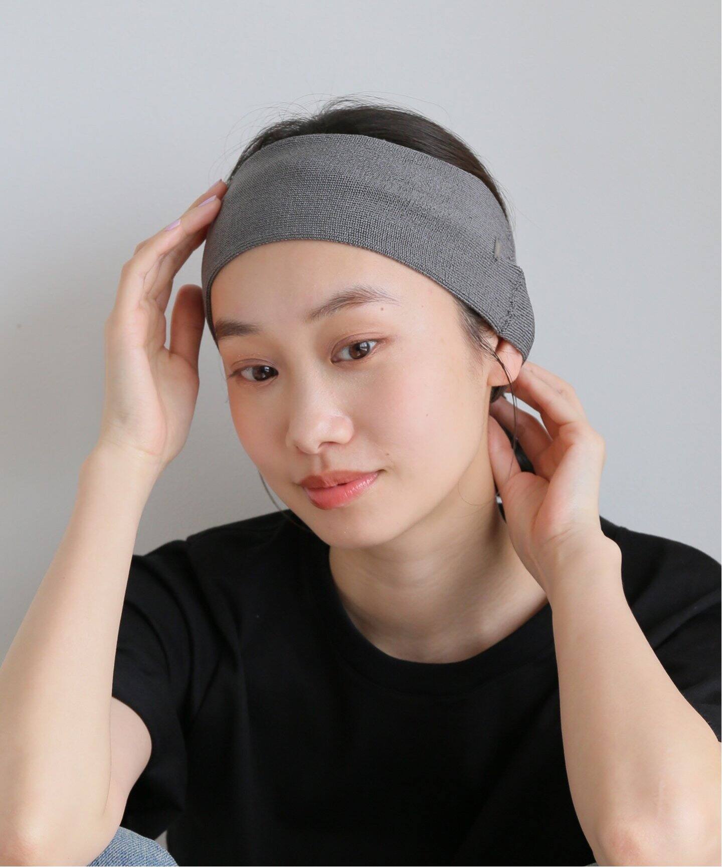 heyep ヘイップ silk hair band シルクヘアバンド　グレー heyep(ヘイップ)Silk Hair Band(シルク ヘアバンド) ヘア