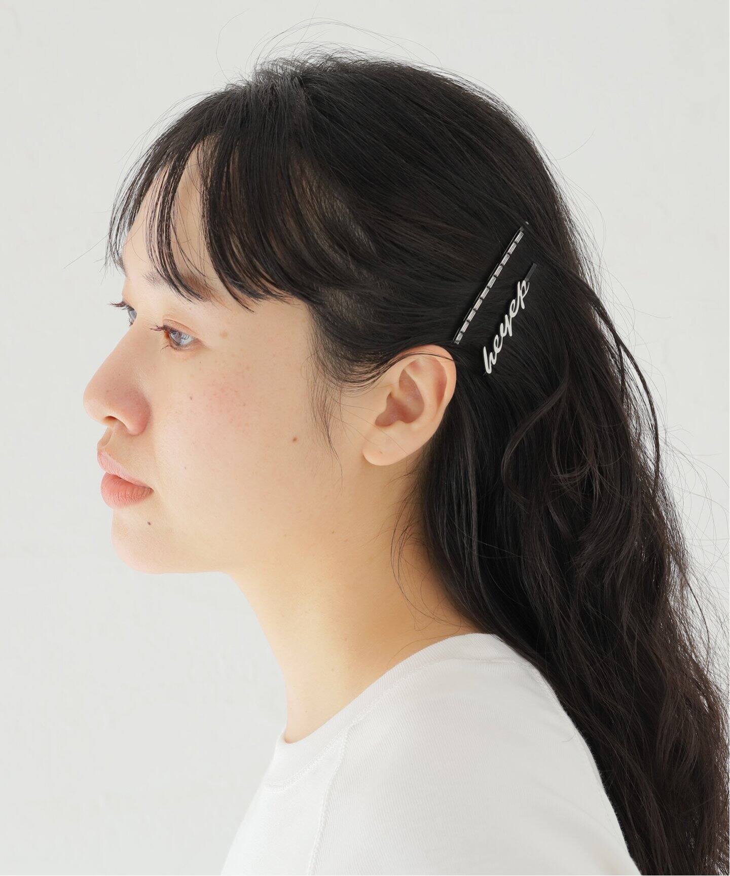 heyep/ ヘイップ logo hairpin 4set（ヘアアクセサリー）｜LE
