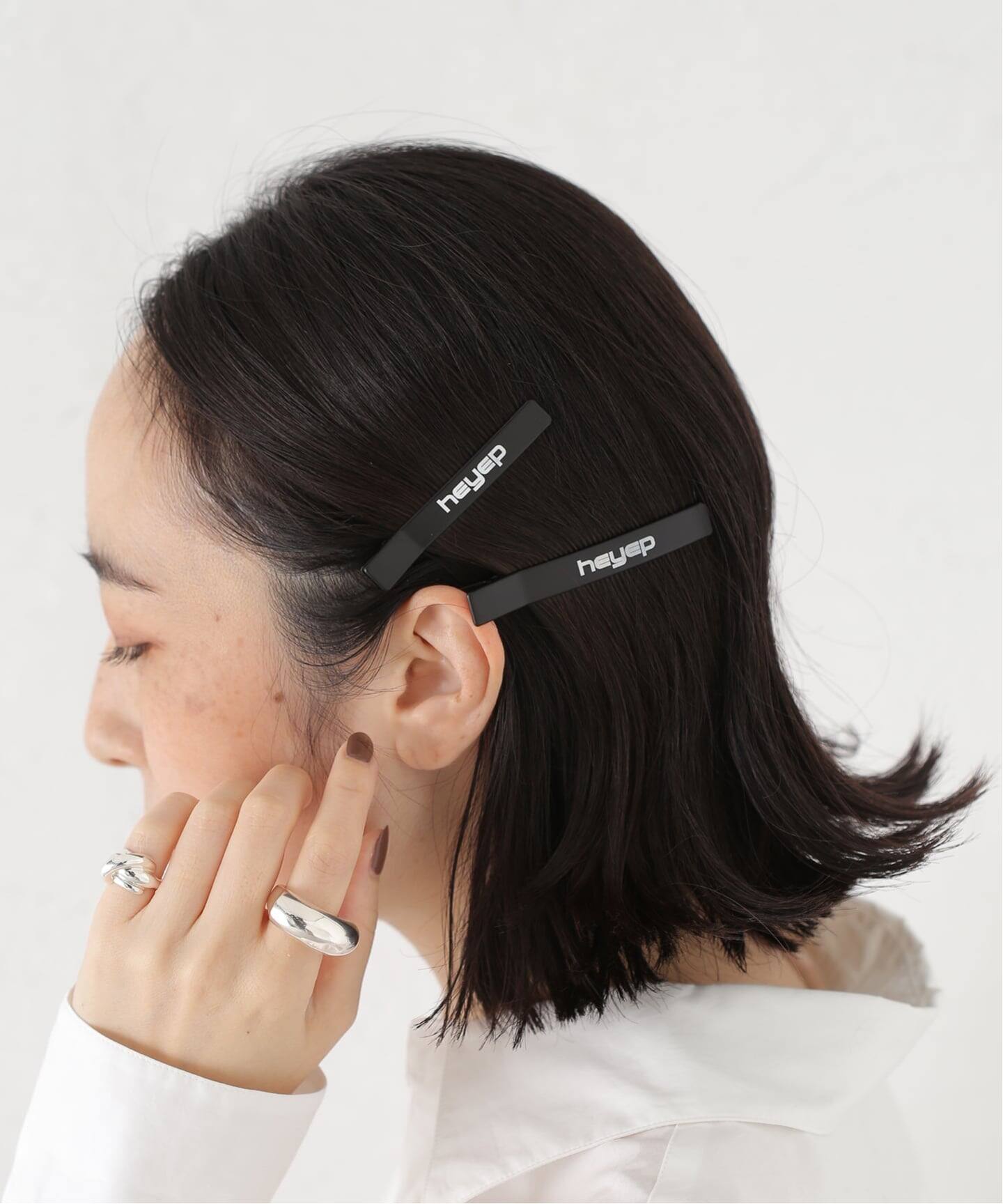 heyep/ ヘイップ New Logo Hair Clips4set（ヘアアクセサリー）｜LE