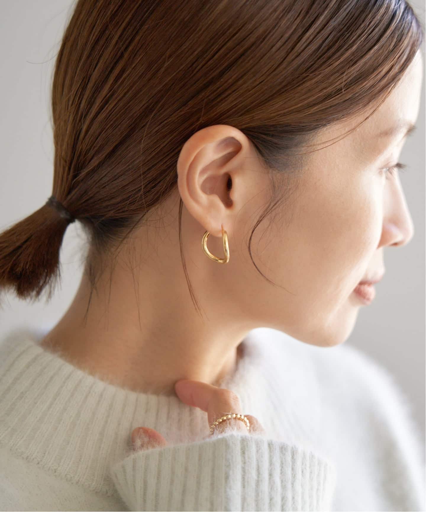 BAR Jewellery/バージュエリー CHUNKY OUTLINE PIERCE ピアス(両