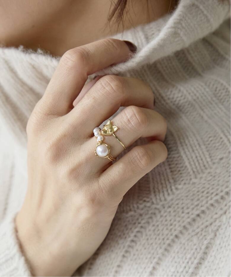 GIGI/ジジ 別注 PEARL SQUARE RING EX（リング）｜IENA（イエナ）の 
