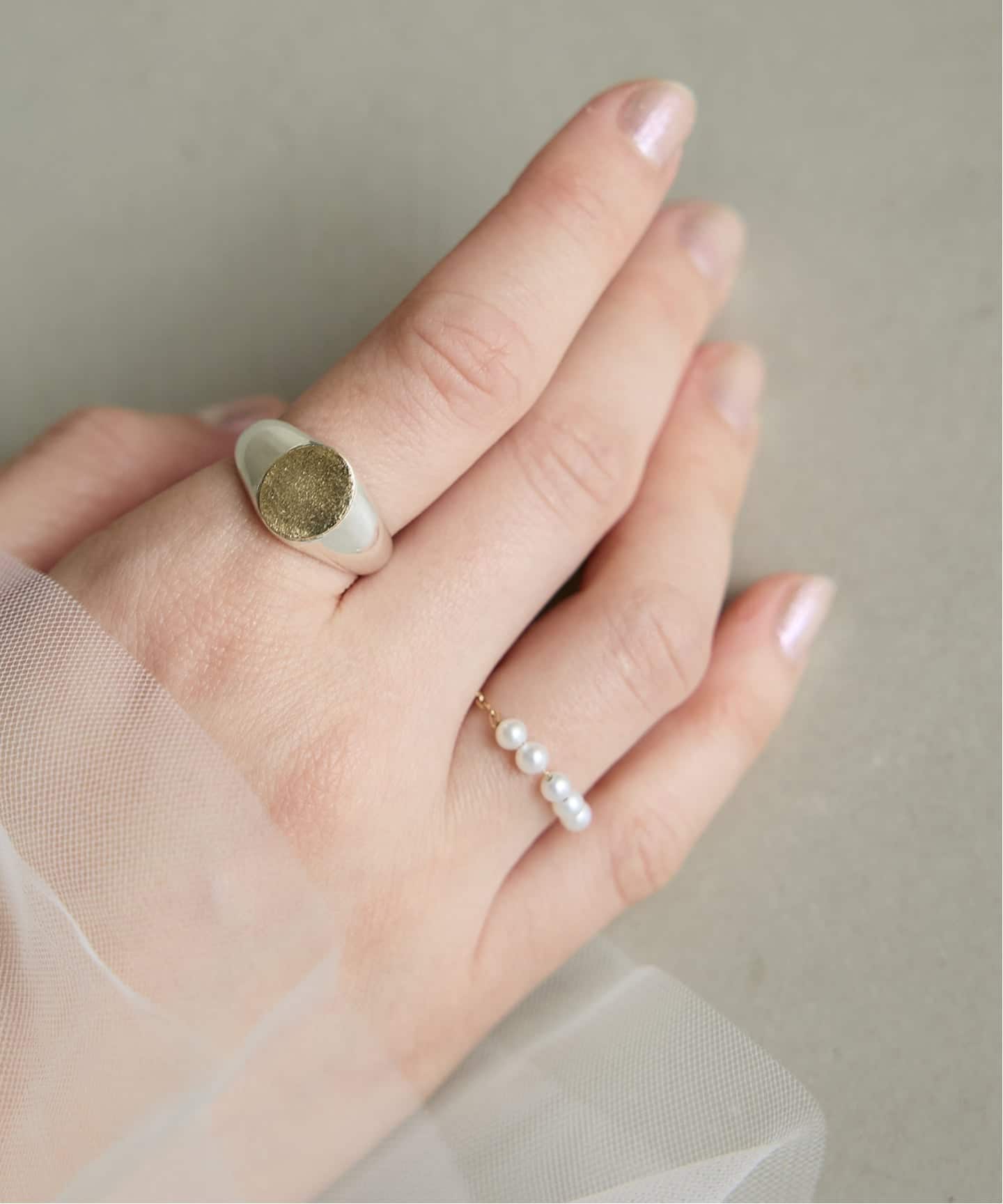 GIGI/ジジ 別注 PEARL CHAIN RING EX（リング）｜IENA（イエナ）の通販