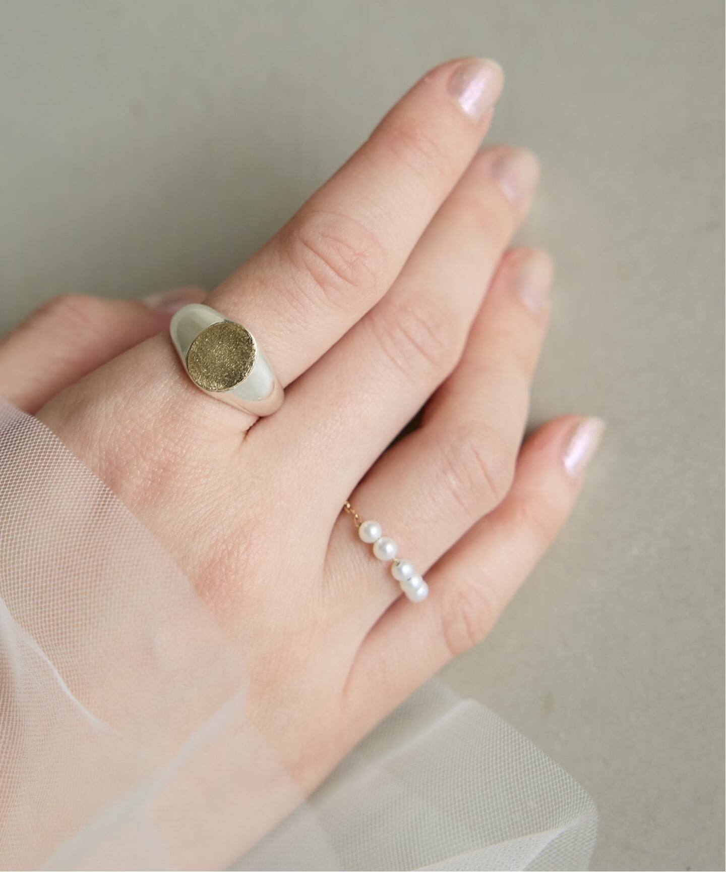 GIGI/ジジ 別注 PEARL CHAIN RING EX（リング）｜IENA（イエナ）の通販 