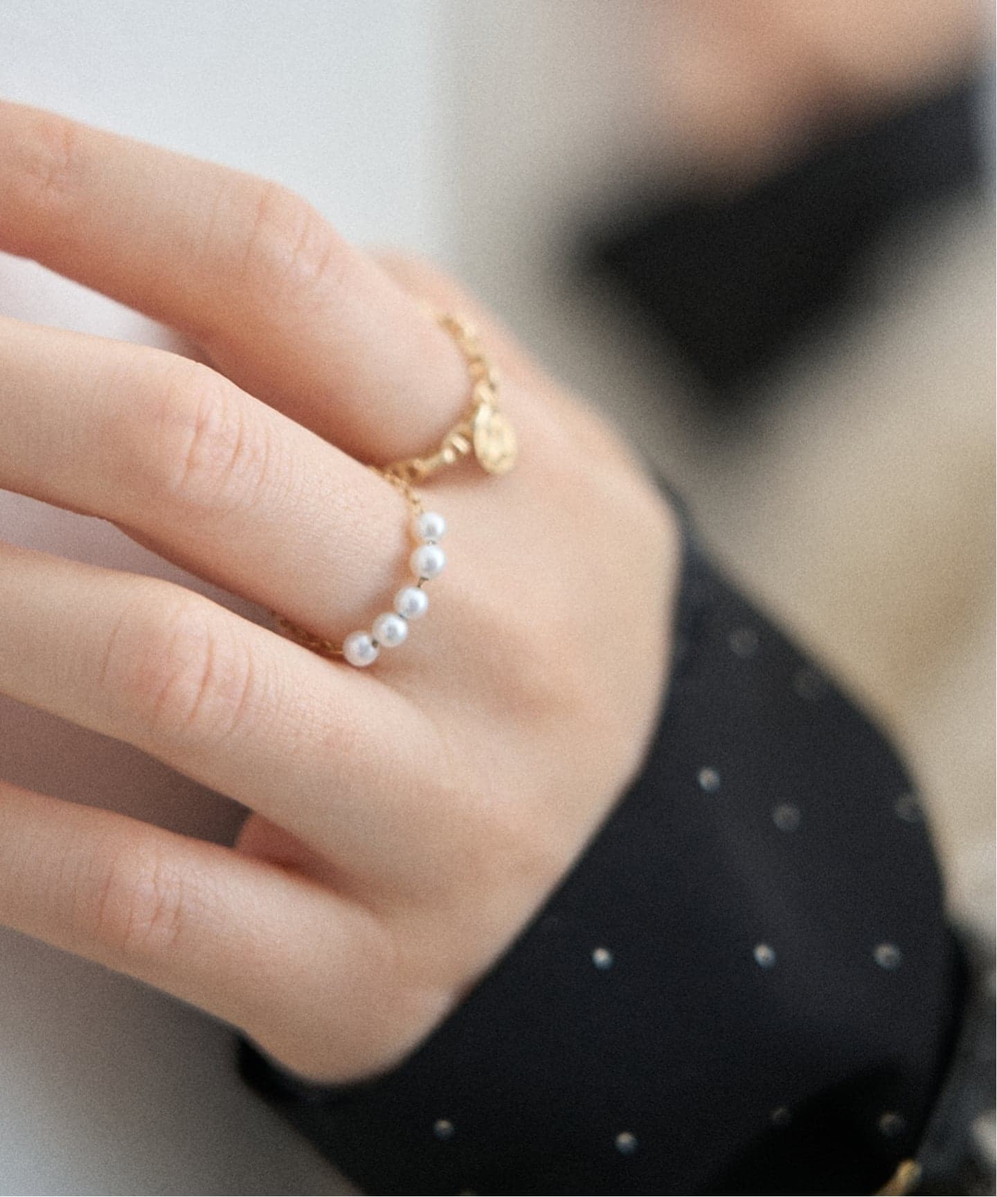 GIGI/ジジ 別注 PEARL CHAIN RING EX（リング）｜IENA（イエナ）の通販