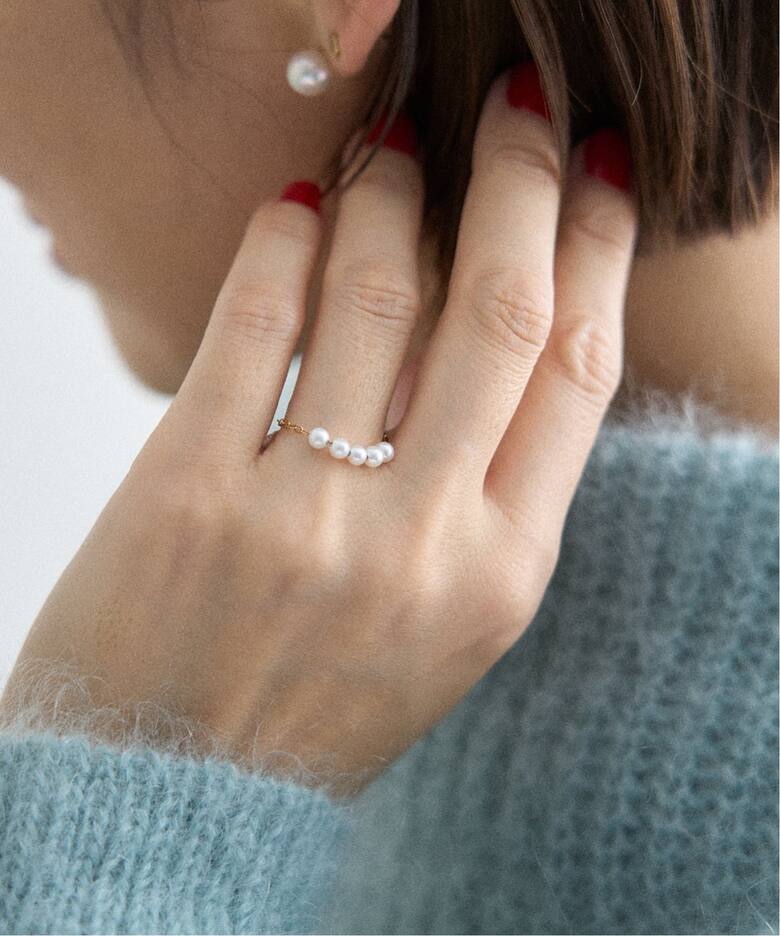 GIGI/ジジ 別注 PEARL CHAIN RING EX（リング）｜IENA（イエナ）の通販 