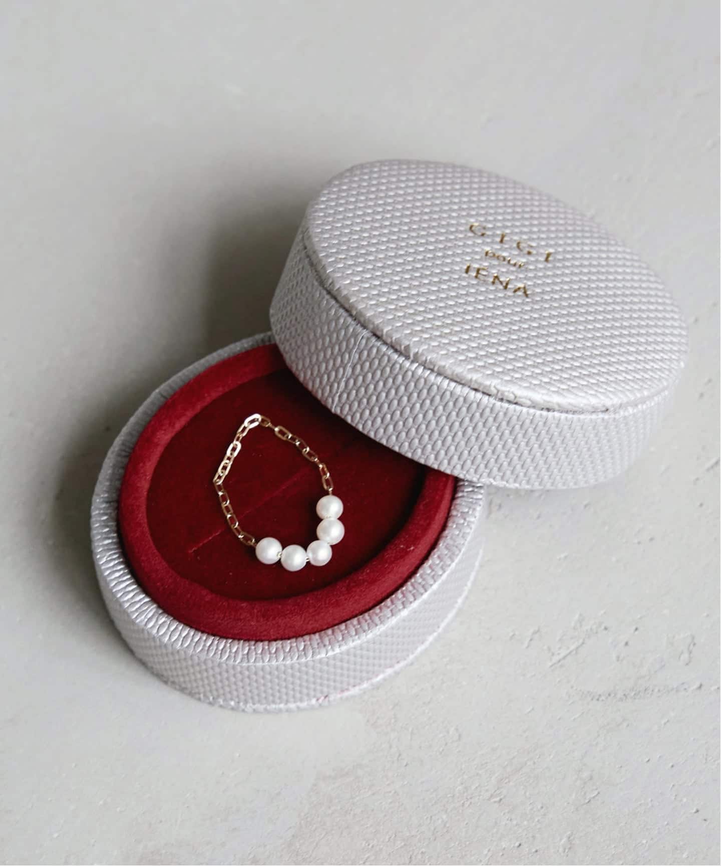 予約》GIGI/ジジ 別注 PEARL CHAIN RING EX（リング）｜IENA（イエナ