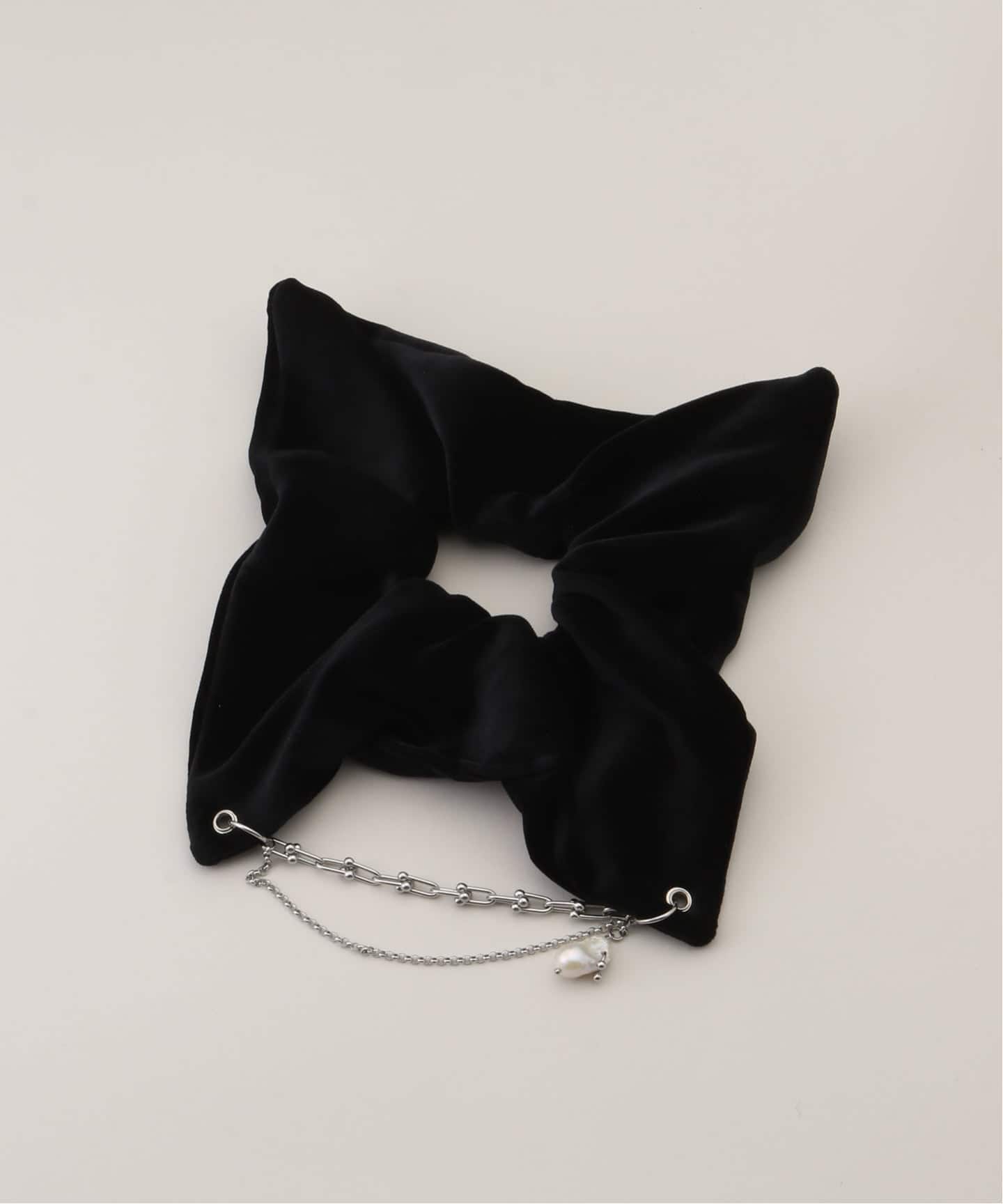 HEYEP/ヘイップ Velour Square Pearl Scrunchie-M シュシュ HP13225