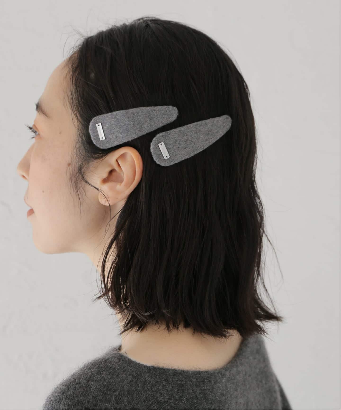 HEYEP/ヘイップ Plaid Hair Clips-2 Piece Set ヘアクリップ HP10425