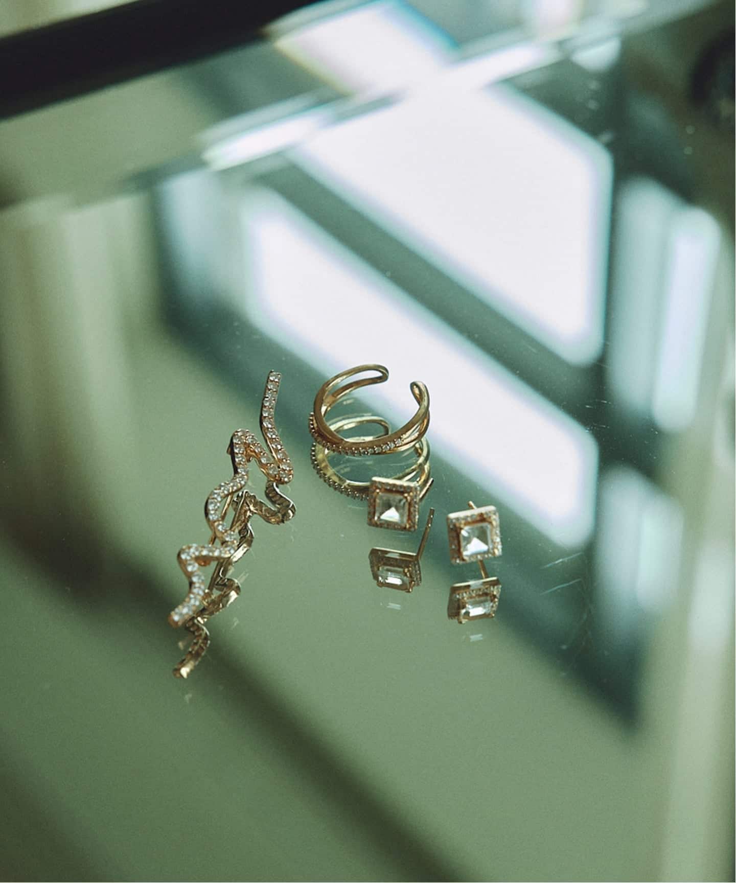 ODUL/オジュール SLOBE別注 スクエアカットピアス（ピアス（両耳用