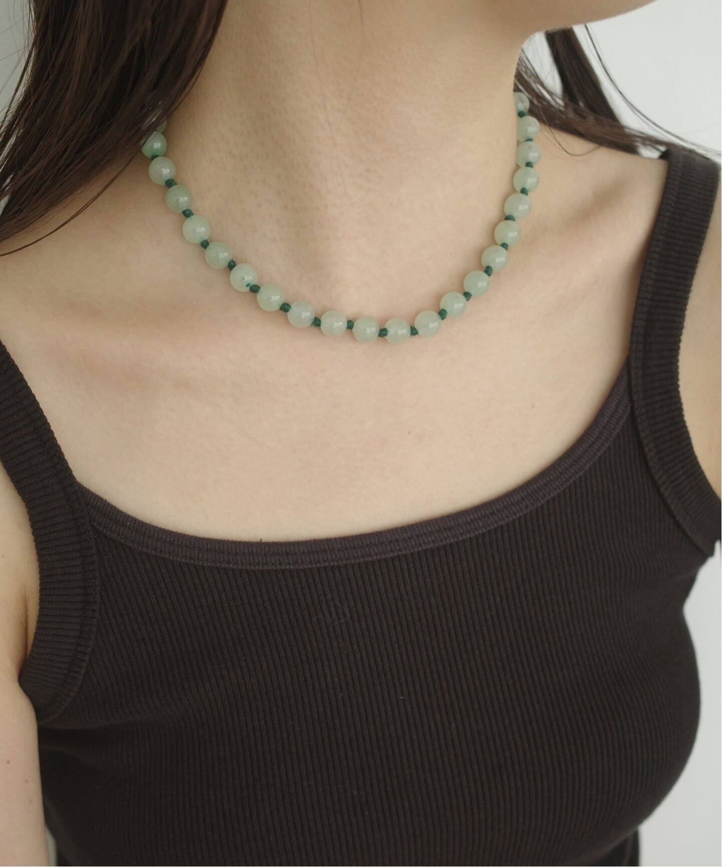 Les Beads SLOBE別注 ジェイドネックレス EXCL（ネックレス）｜SLOBE 