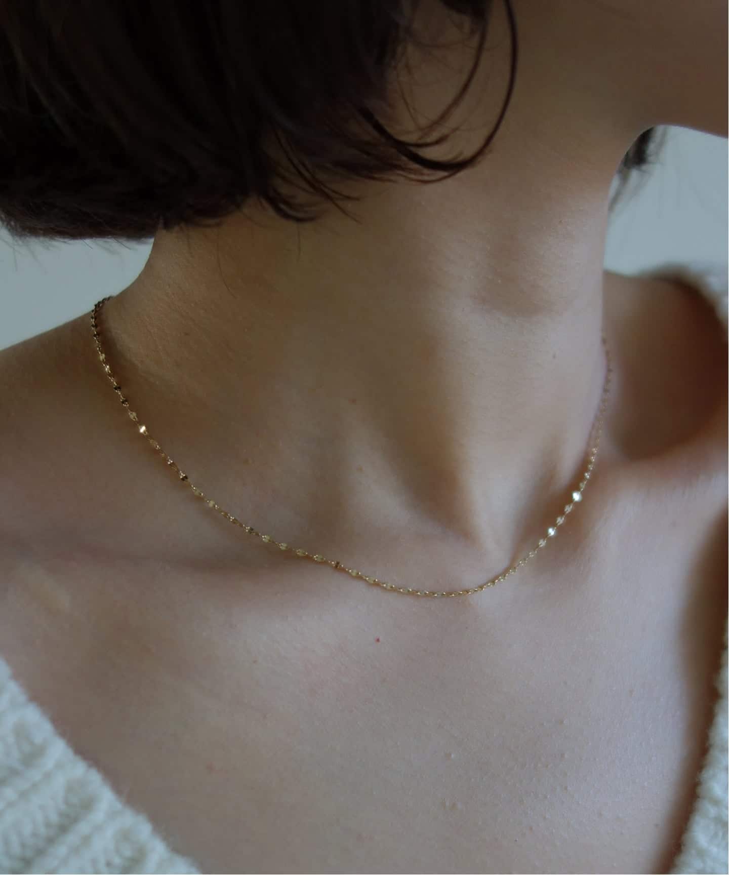 WEB限定/追加3》SLOBE エクレアネックレス37cm K10（ネックレス