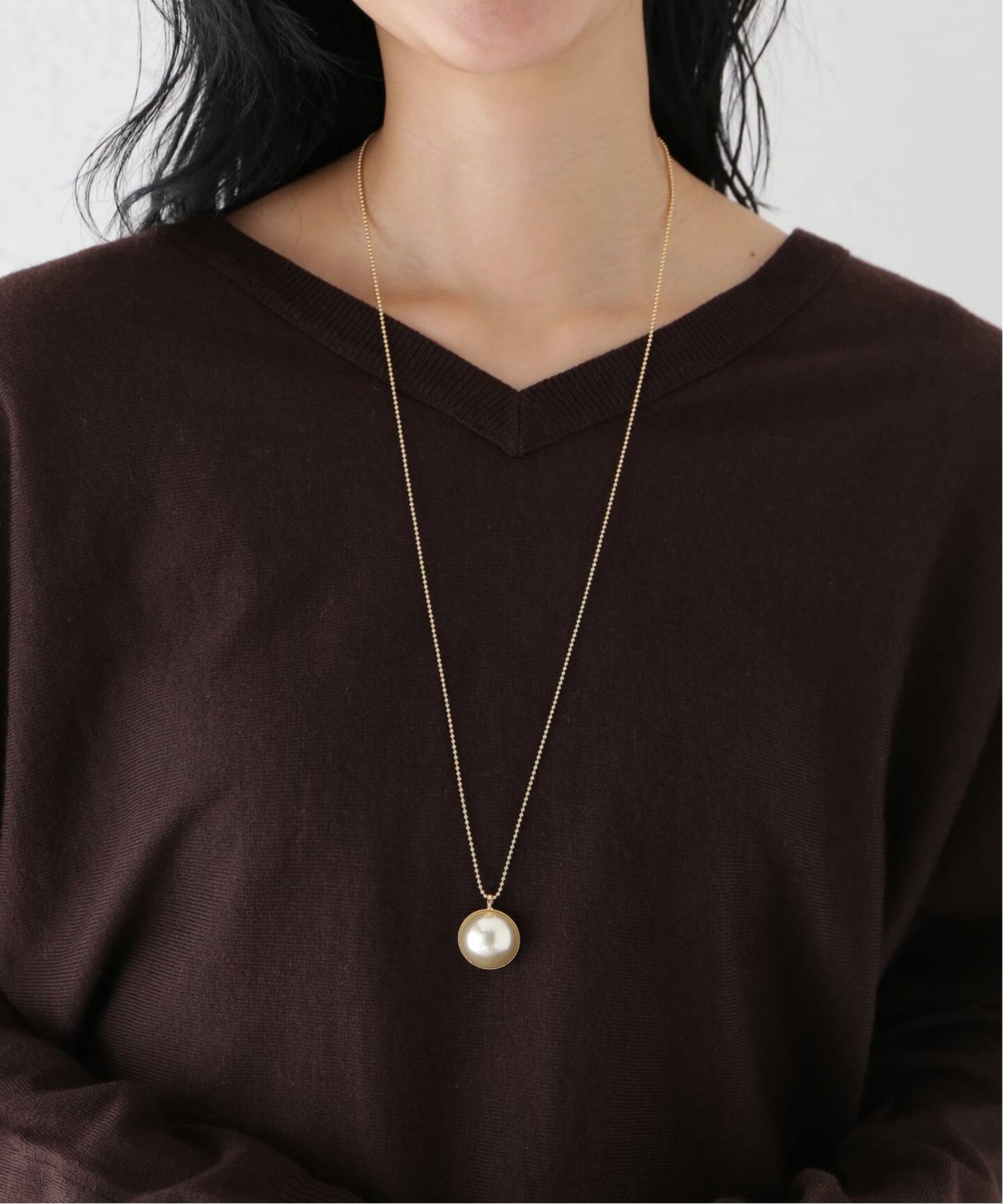 Caline Paris/カリンヌ パリ SLOBE別注 パールロングネックレス