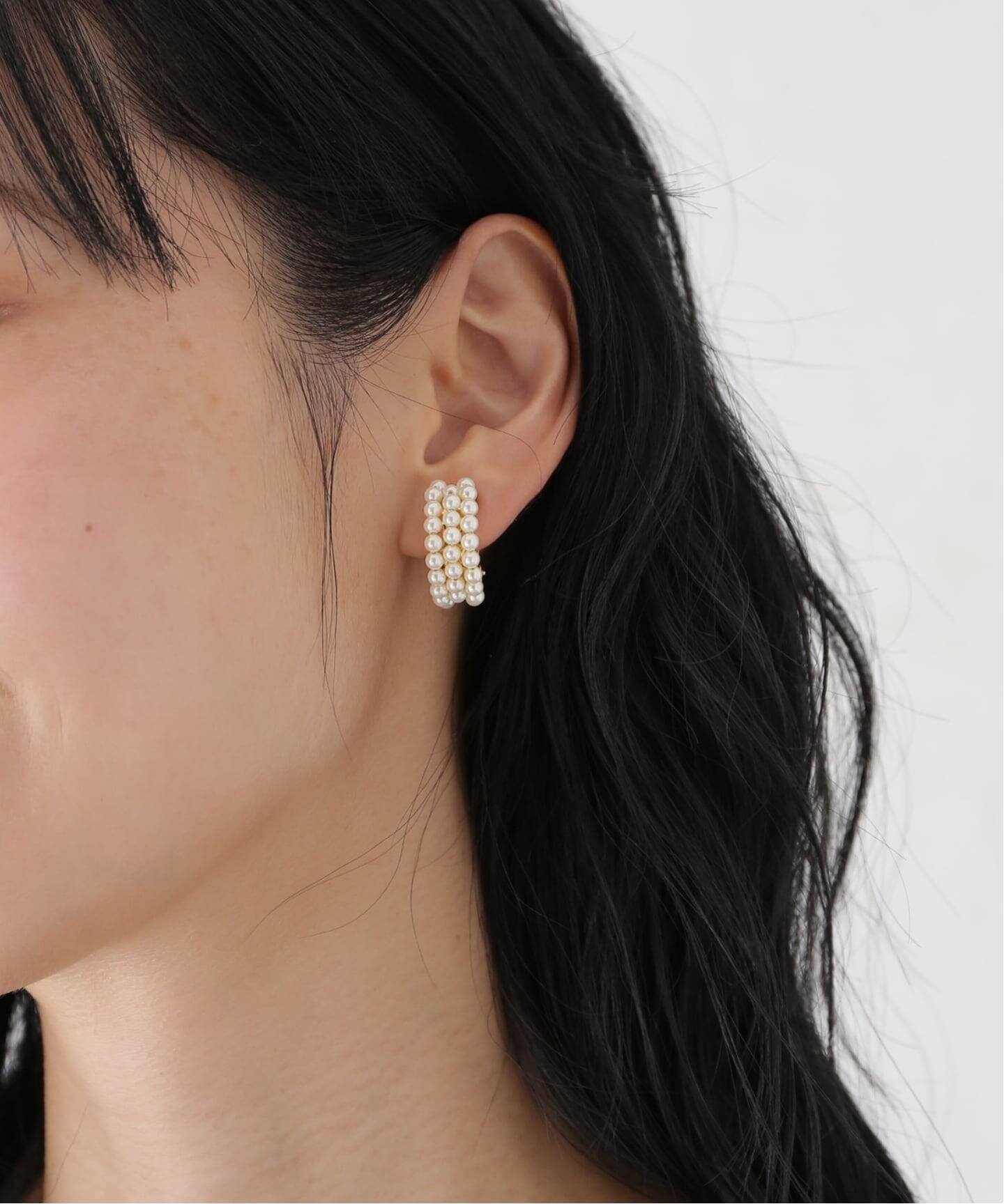 caline paris カリーヌパリ パールリング iena plage Caline Paris/カリンヌ パリ パールイヤリング 25BO30（イヤリング