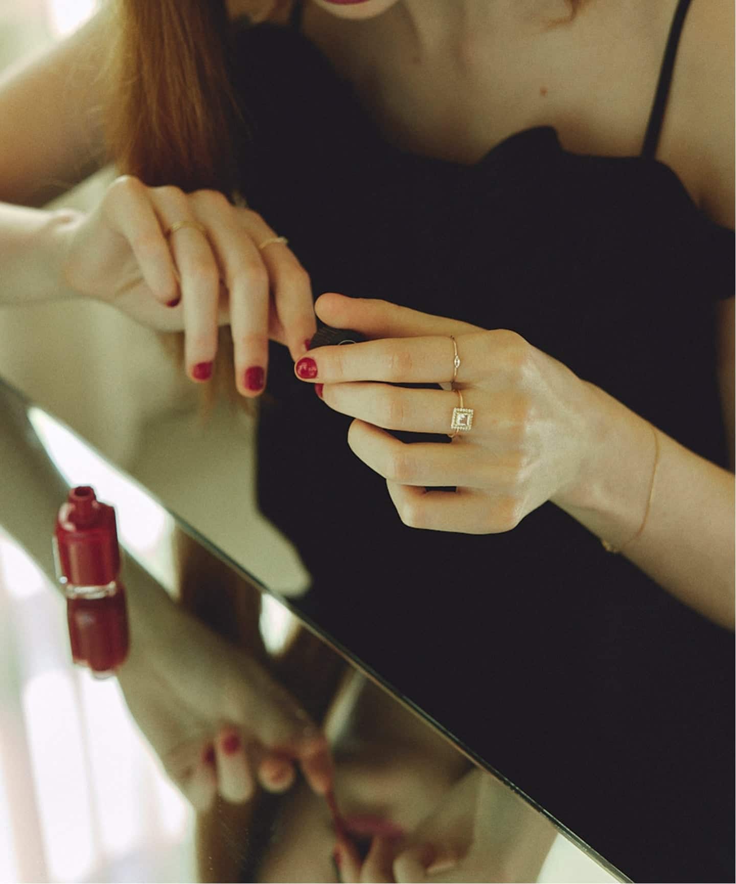 WEB限定/追加予約》ODUL SLOBE別注 スクエアカットリング（リング