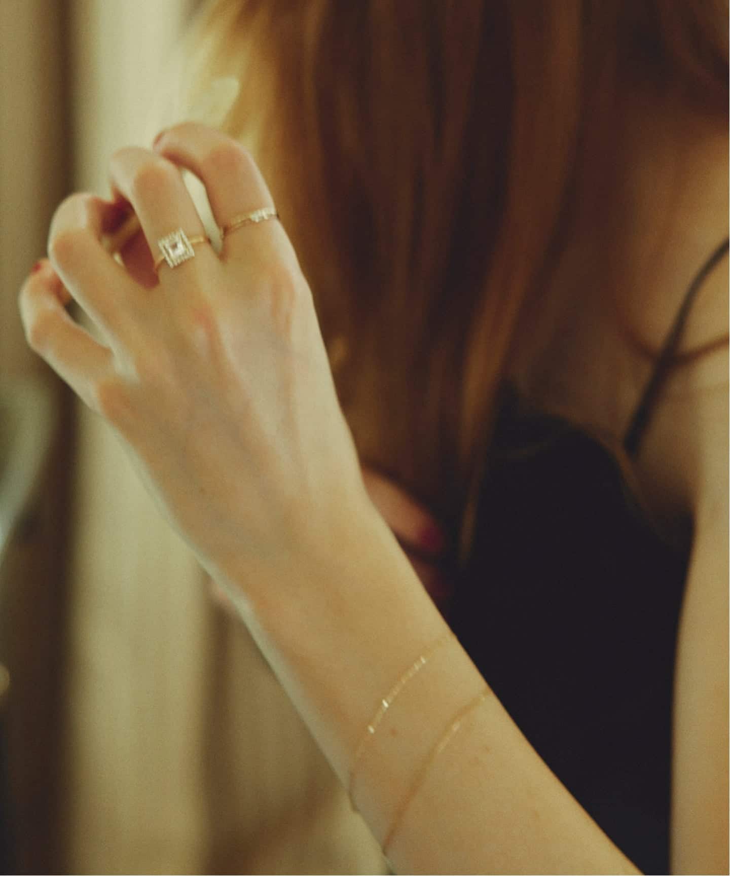 ODUL SLOBE別注 スクエアカットリング　ブラック　11号 WEB限定/追加予約》ODUL SLOBE別注 スクエアカットリング（リング