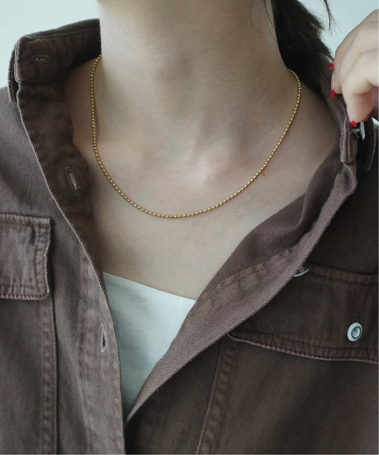Theia Jewelry/テイア ジュエリー ボールチェーンネックレス 82200N0013