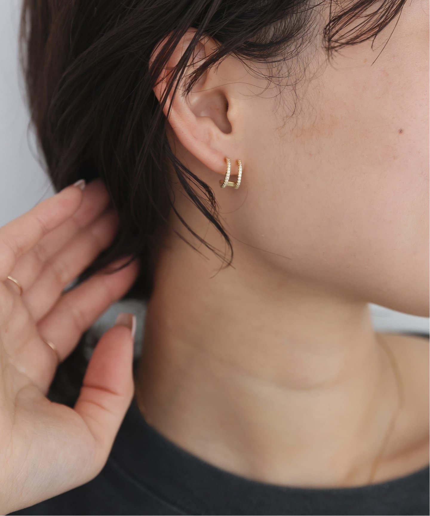 【SHASHI】フープピアス SHASHI ピアス SHASHI/シャシ ウェーブフープピアス SH-E533
