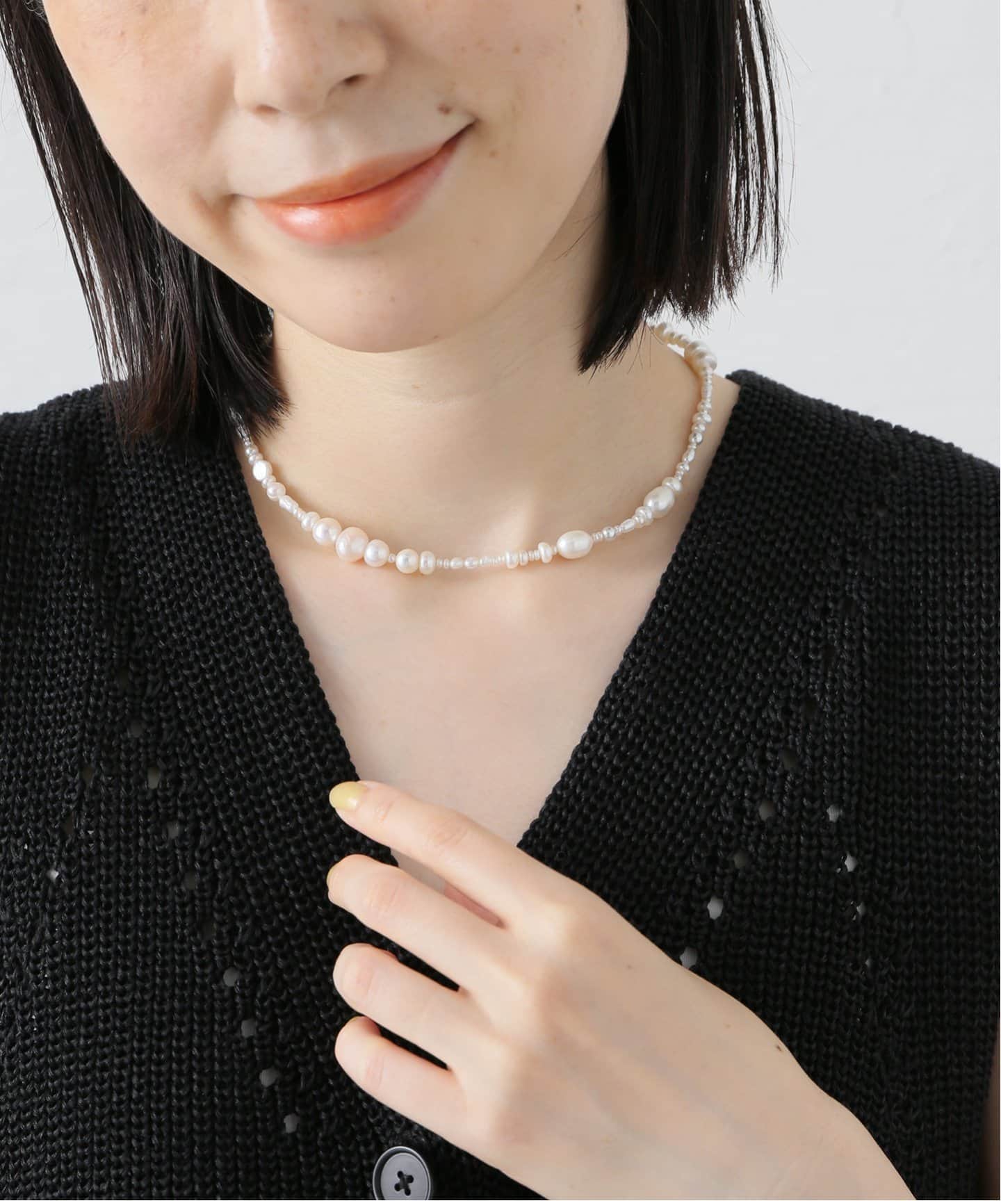 Shashi ネックレス キュービックジルコニア シャシ パール SHASHI/シャシ パールネックレス SH-N495（ネックレス）｜SLOBE
