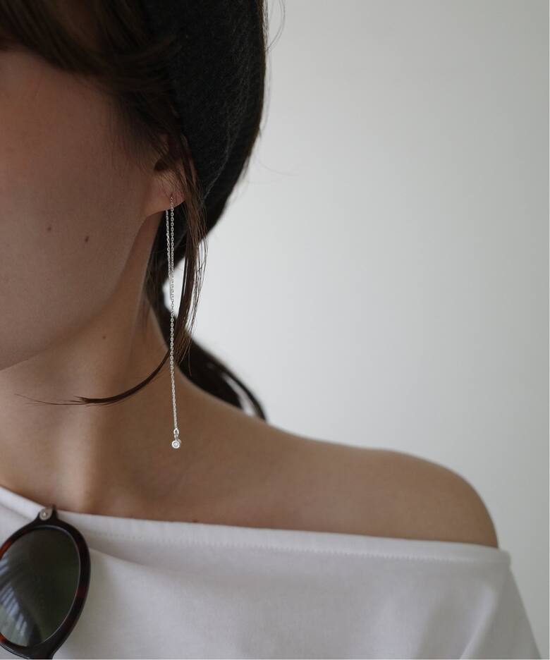 unique/ユニーク SLOBE別注 ダイヤモンドチェーンピアス（ピアス（両耳 