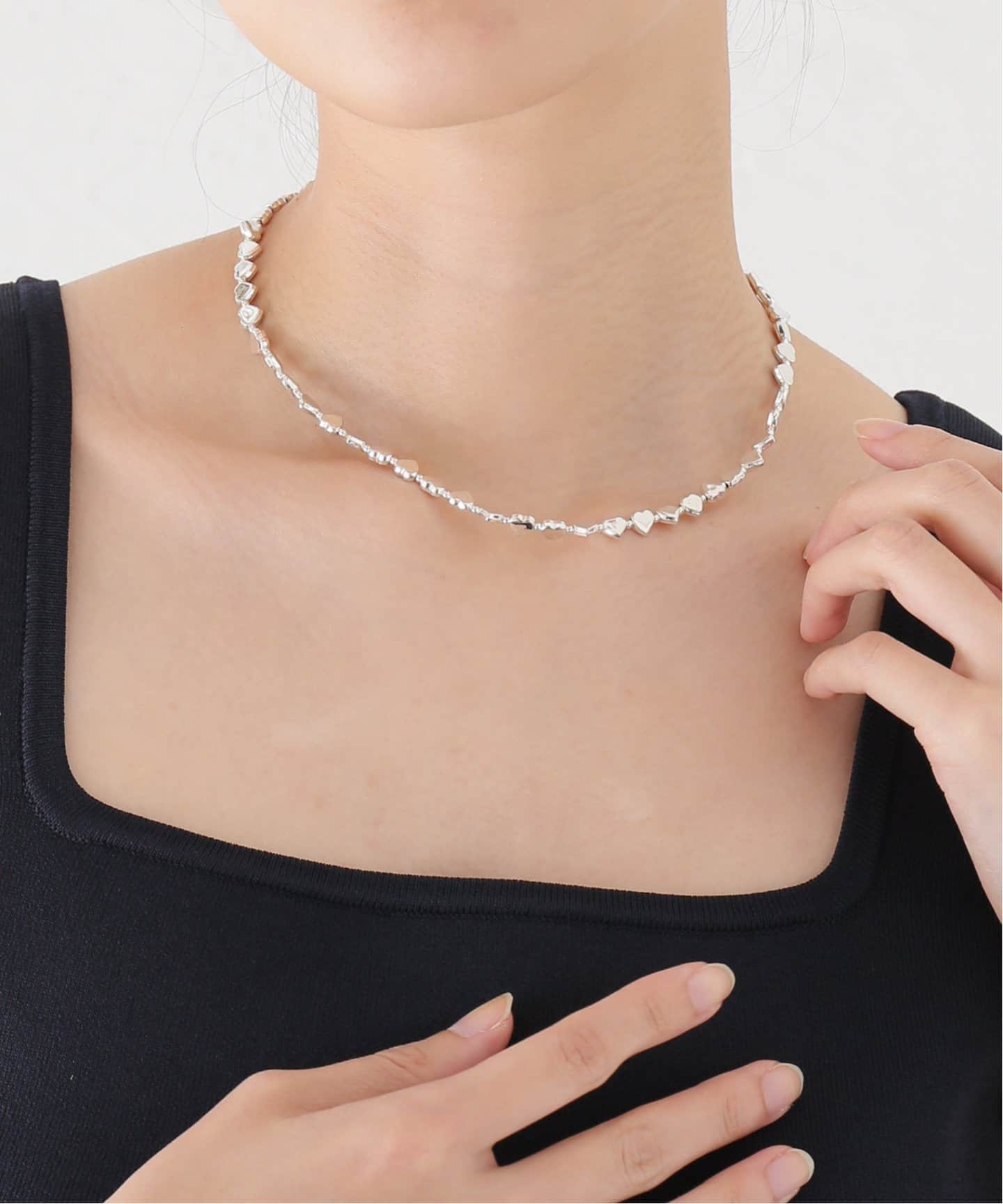 quip queint ネックレス quip queint｜oval sway choker シルバー925 チョーカー