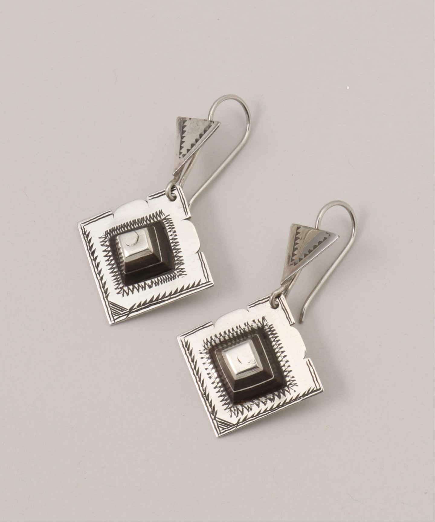 トゥアレグシルバー　ピアス　エボニーウッド　両耳 TOUAREG SILVER JEWELRY トゥアレグ シルバー ジュエリー