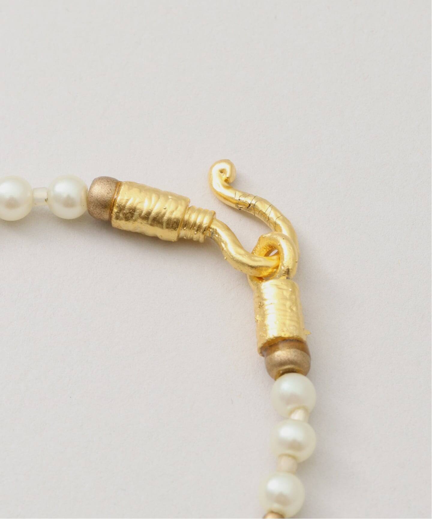 monshiro/モンシロ moon stone charm glass pearl ネックレス MNP-104