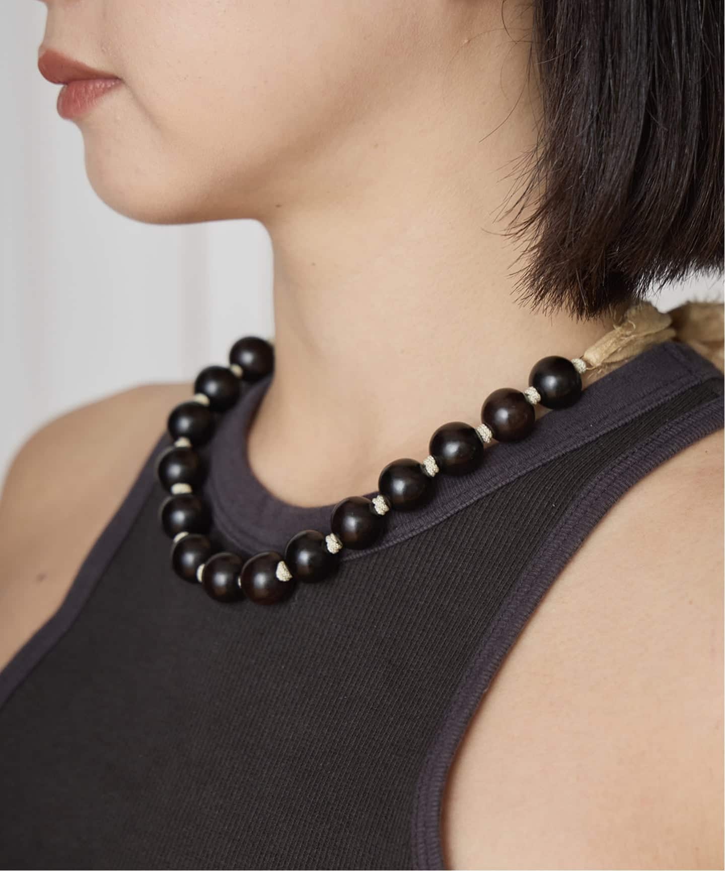OCUCCI/オクチ ebony wood with silk cord OJNL-2508（ネックレス
