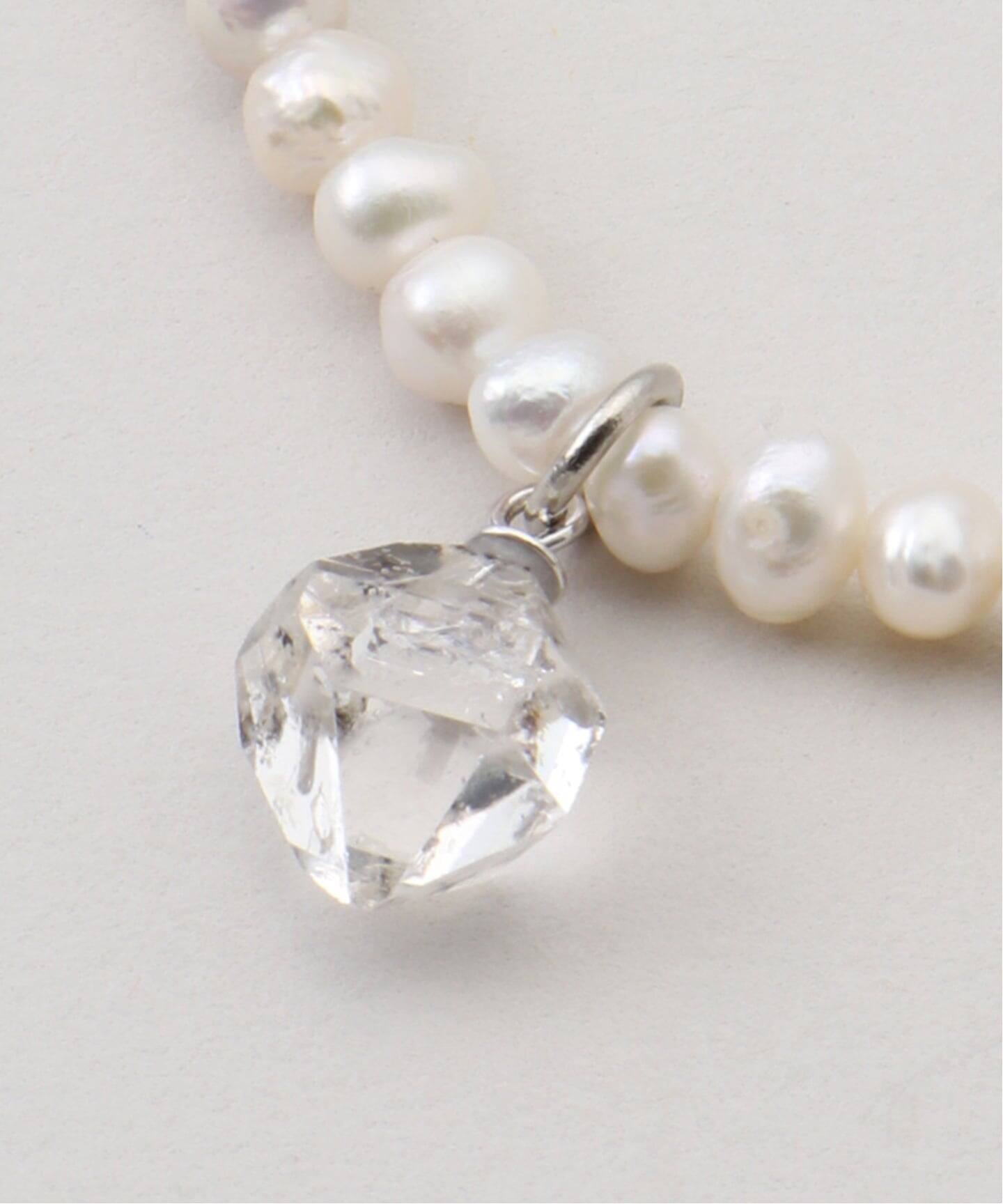 Y.A.Acc/ワイエーアク×LA BOUCLE別注 クリスタルパールネックレス